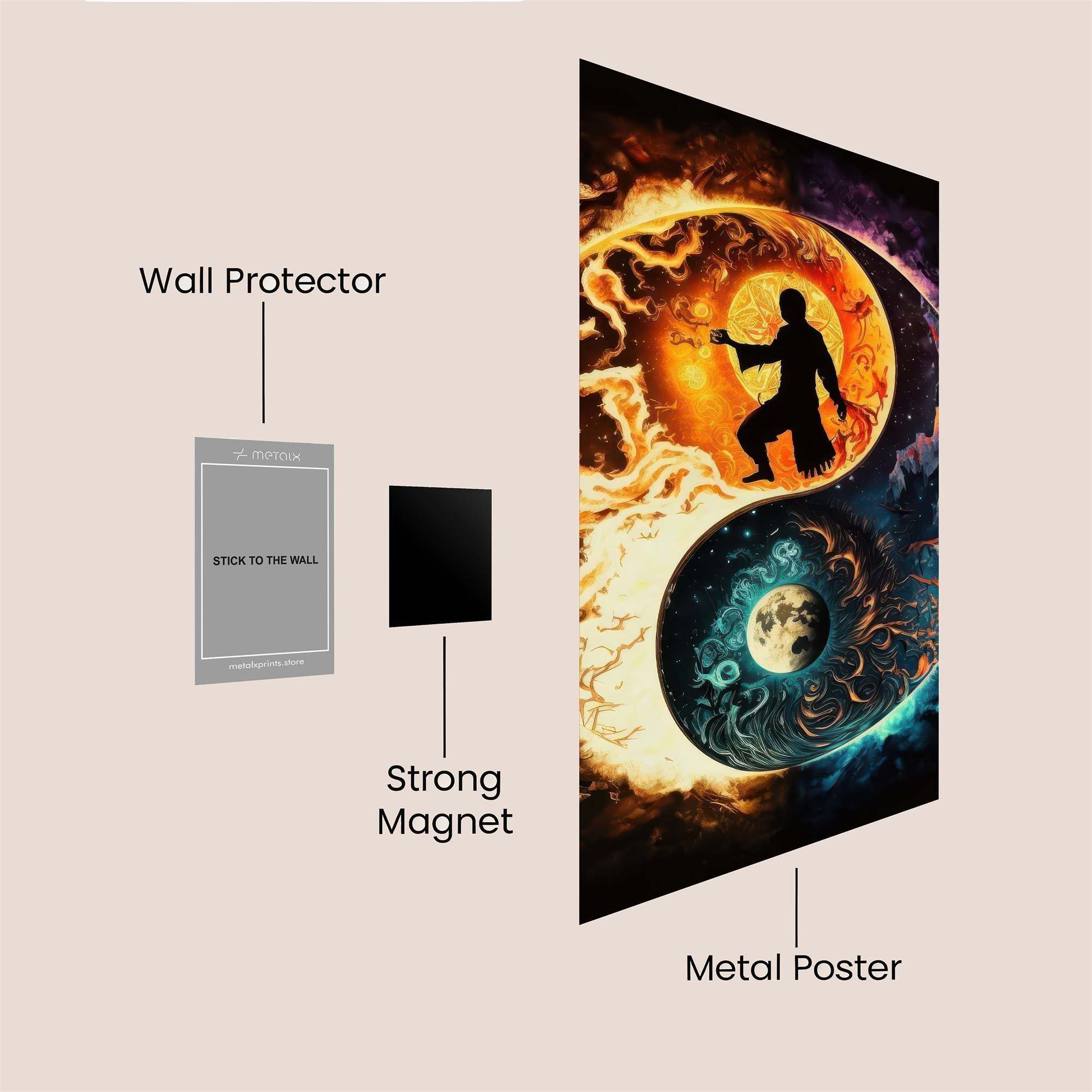 YinYang Warrior Safe Wall Magnetic / M