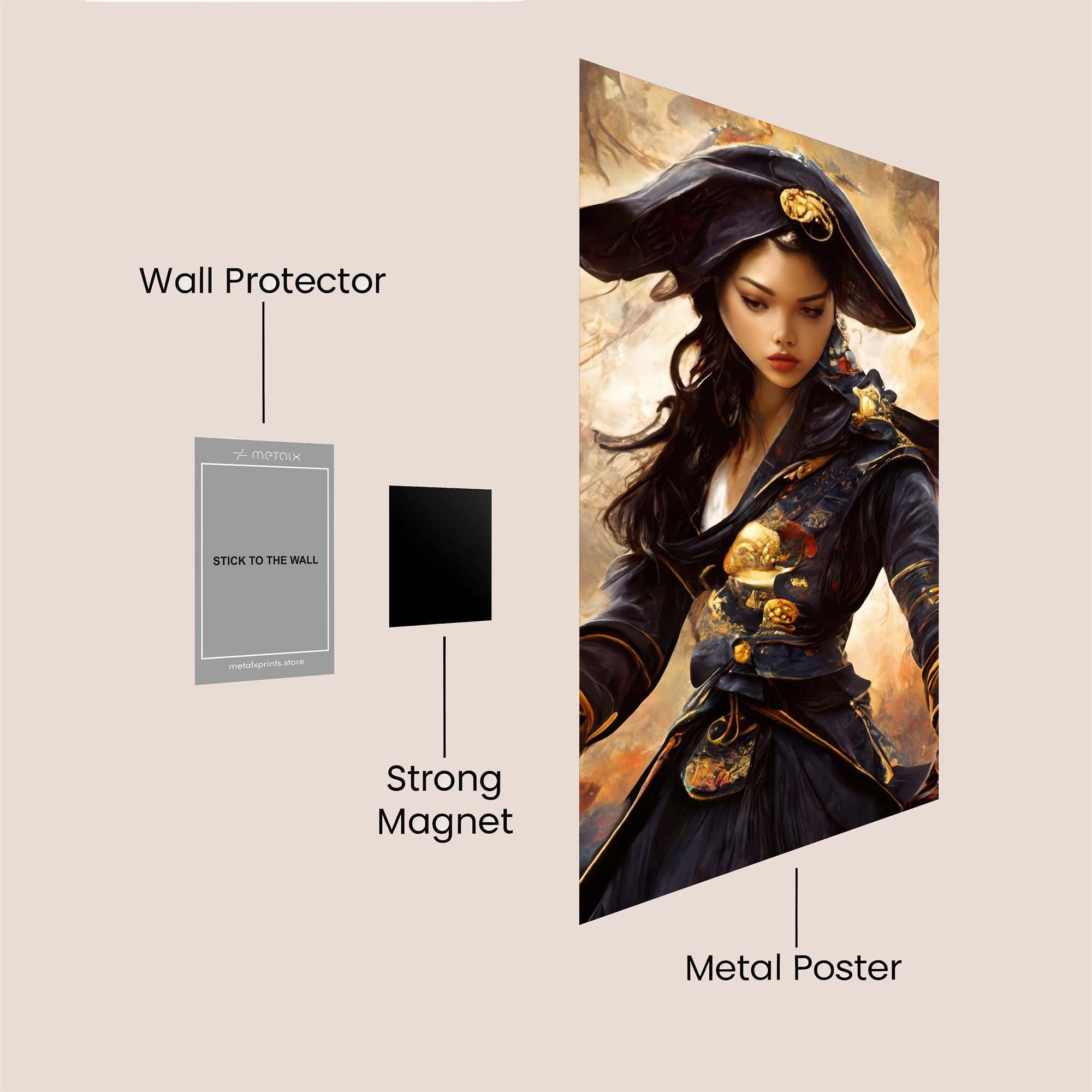 Pirate Enigma Safe Wall Magnetic / M