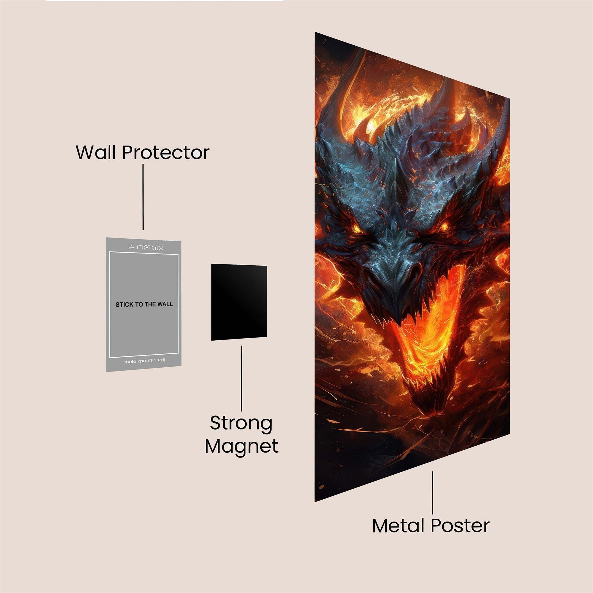 Dragon Inferno Safe Wall Magnetic / M