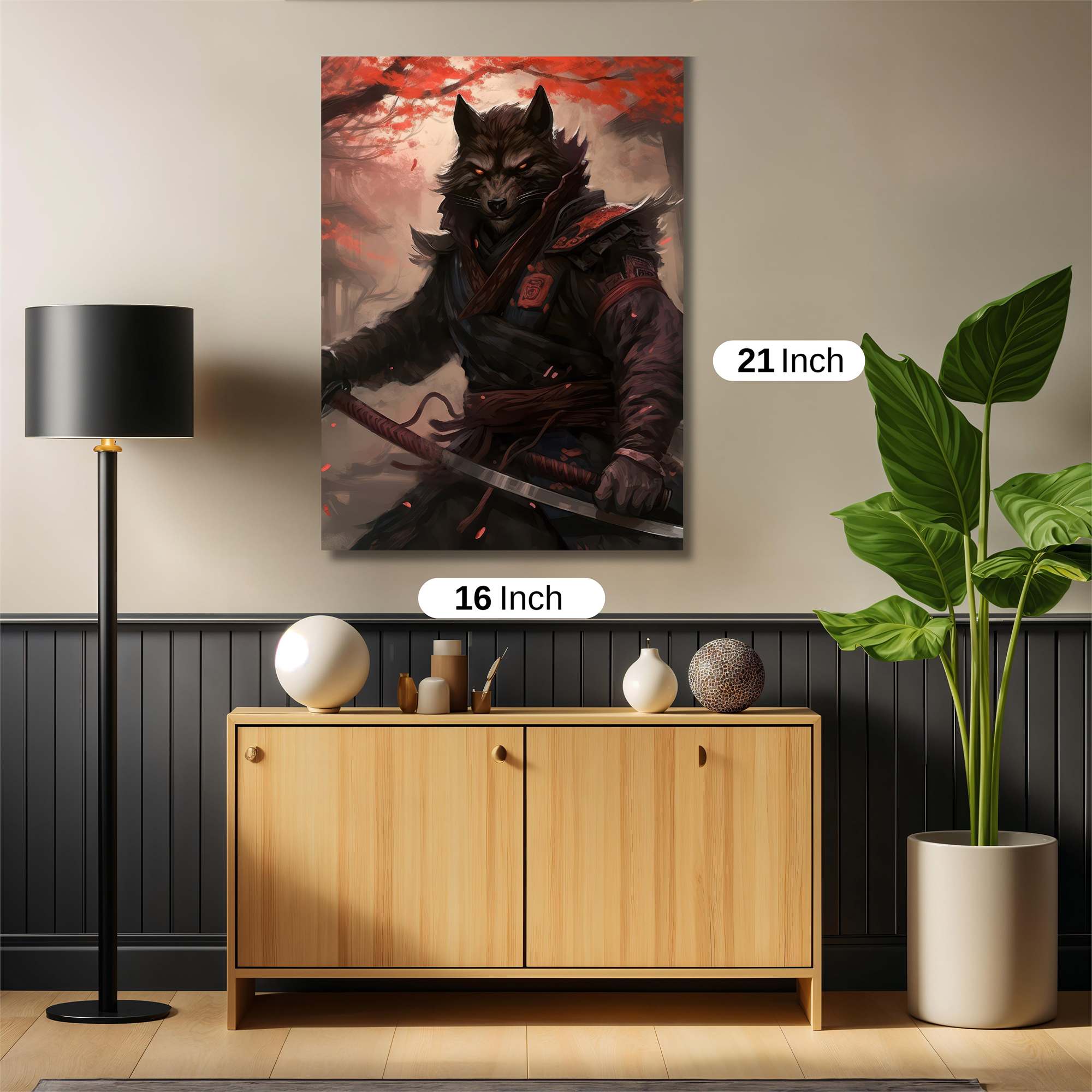 Wolf Samurai Safe Wall Magnetic / M