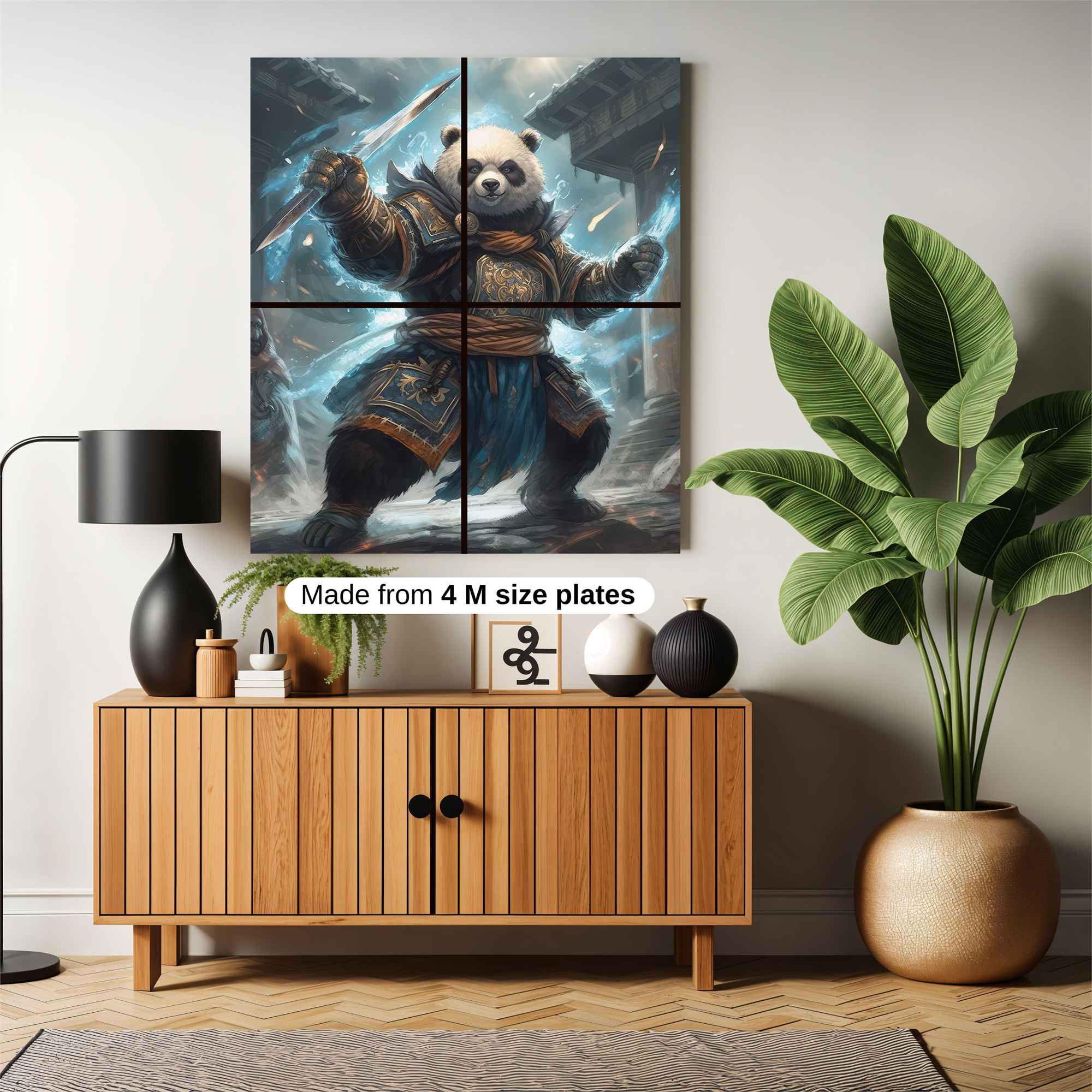 Panda Warrior Safe Wall Magnetic / M