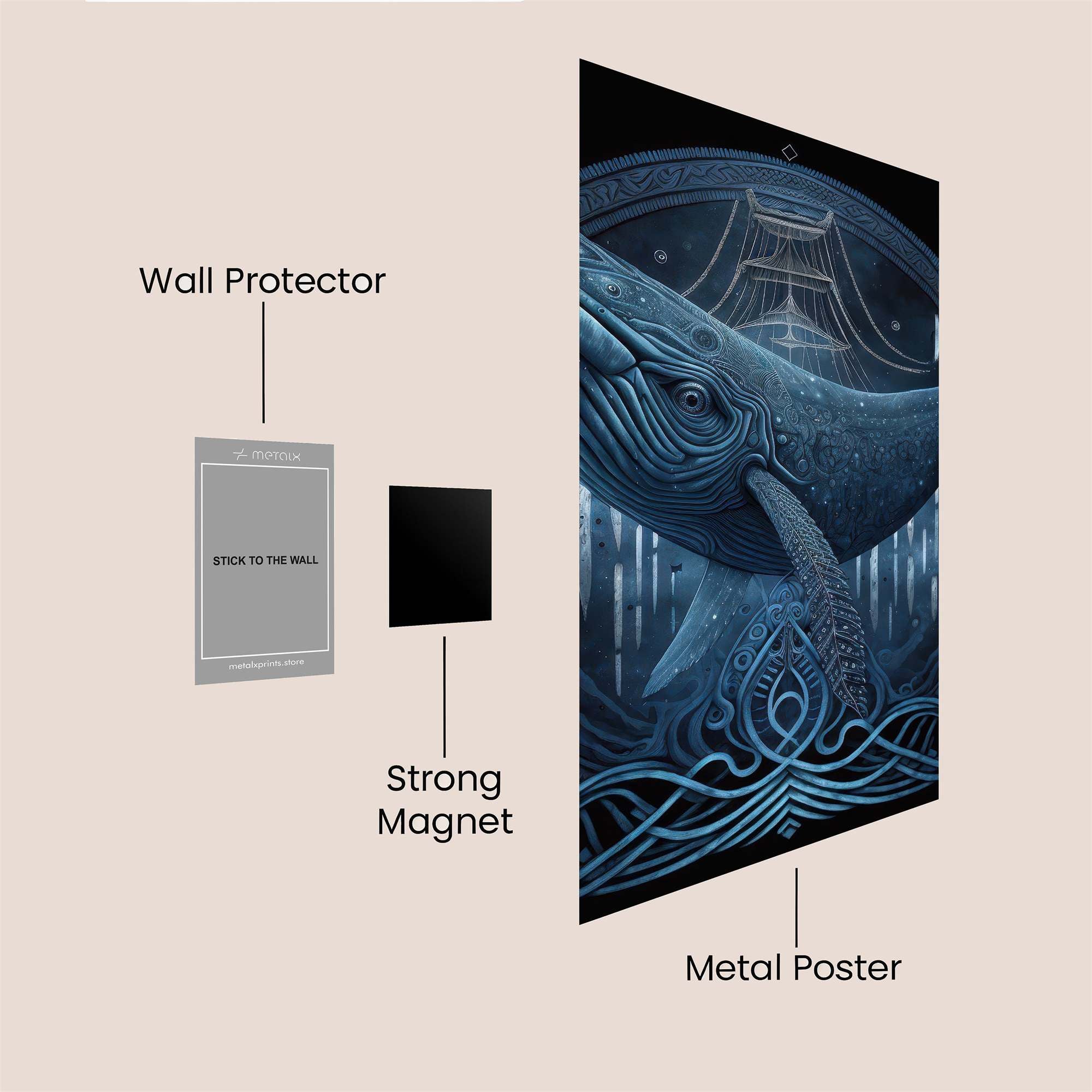 Whale Enigma Safe Wall Magnetic / M