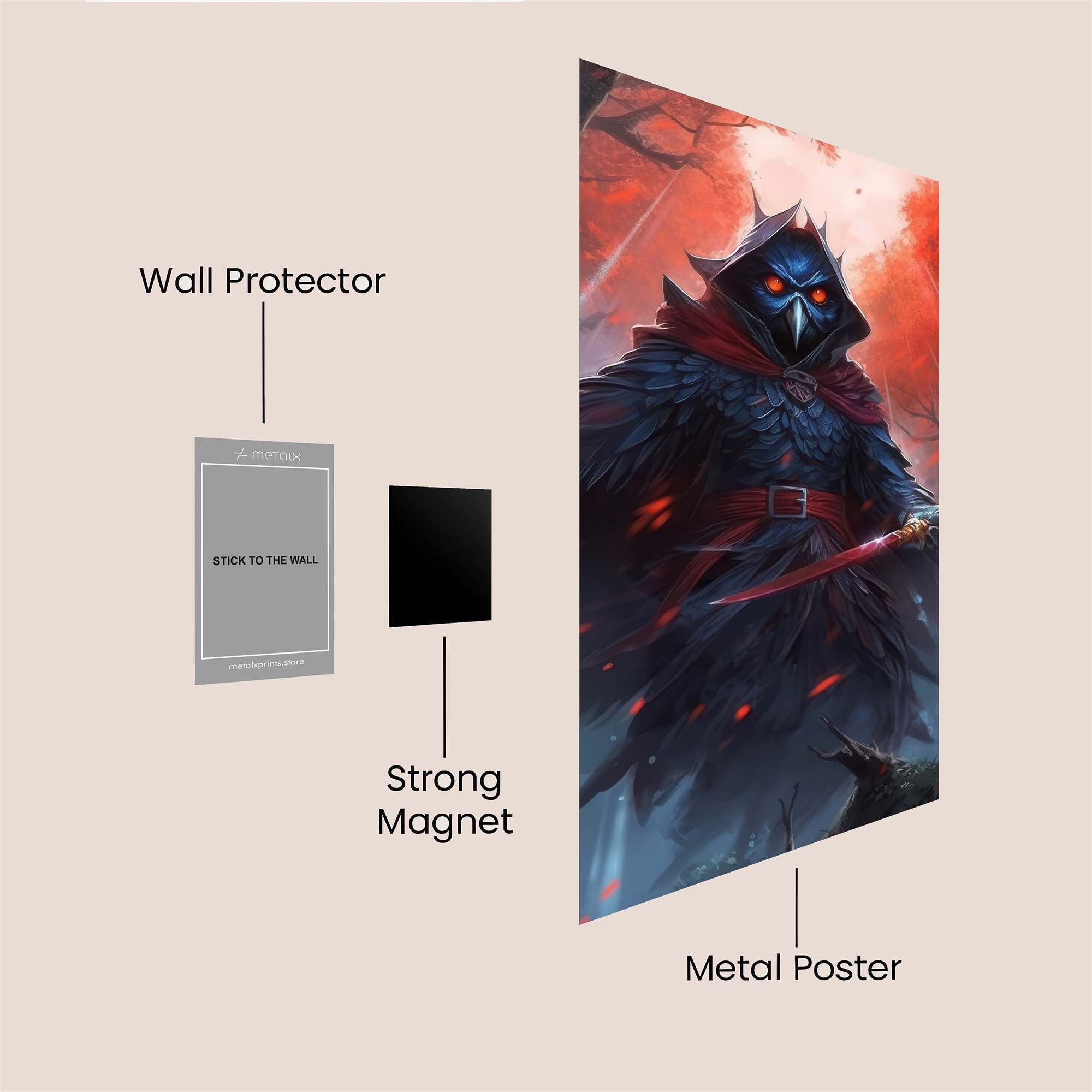 Raven Menace Safe Wall Magnetic / M