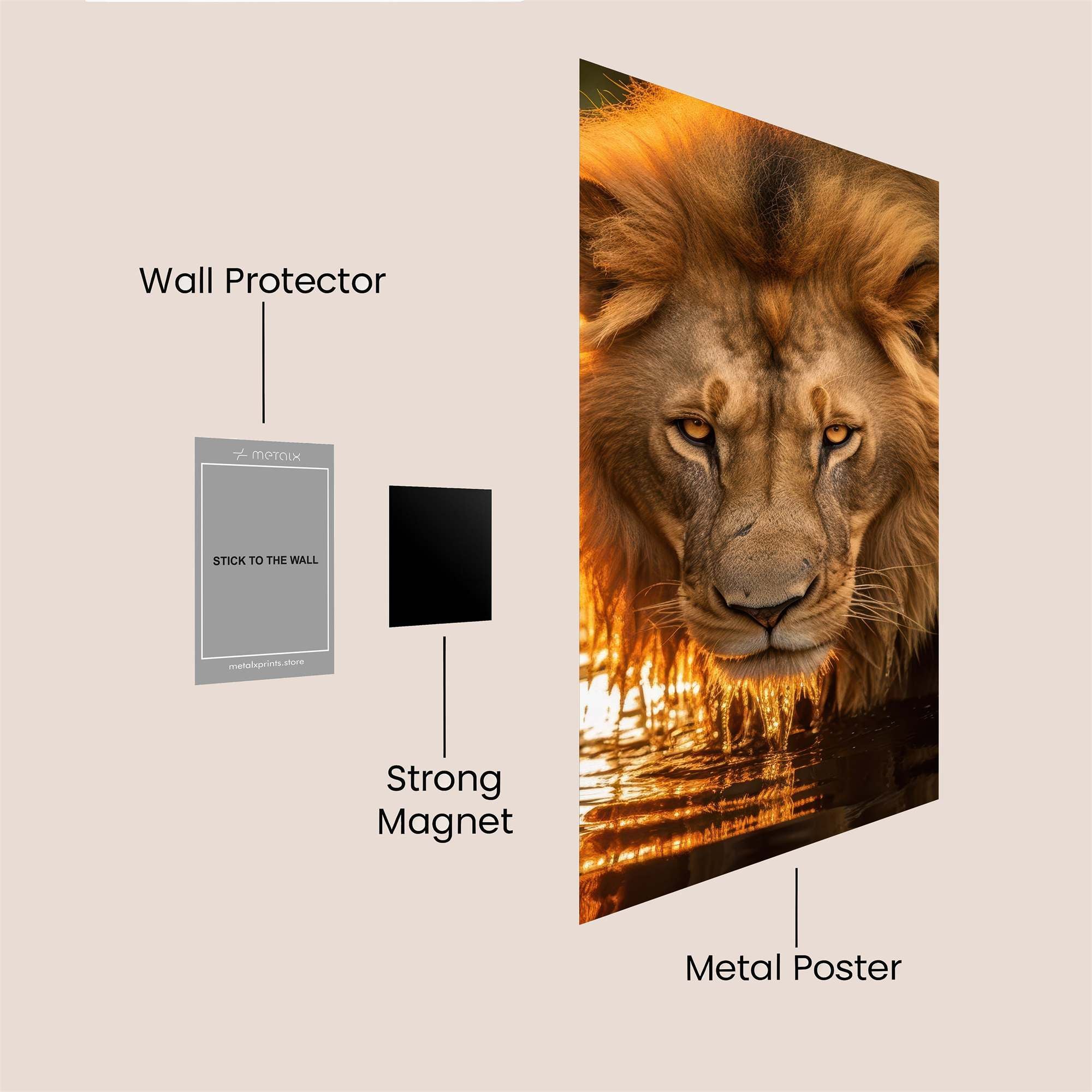 Lion Serenity Safe Wall Magnetic / M