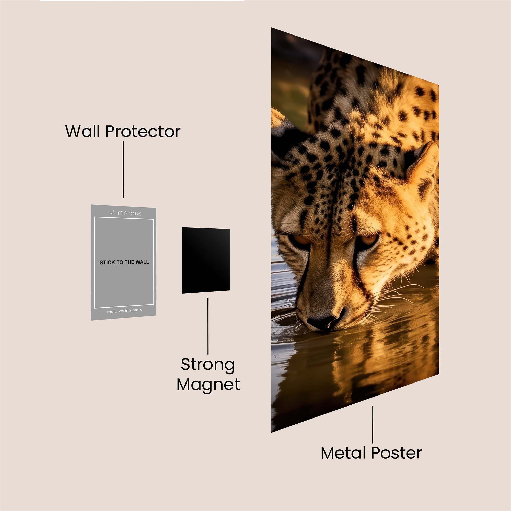 Cheetah Serenity Safe Wall Magnetic / M
