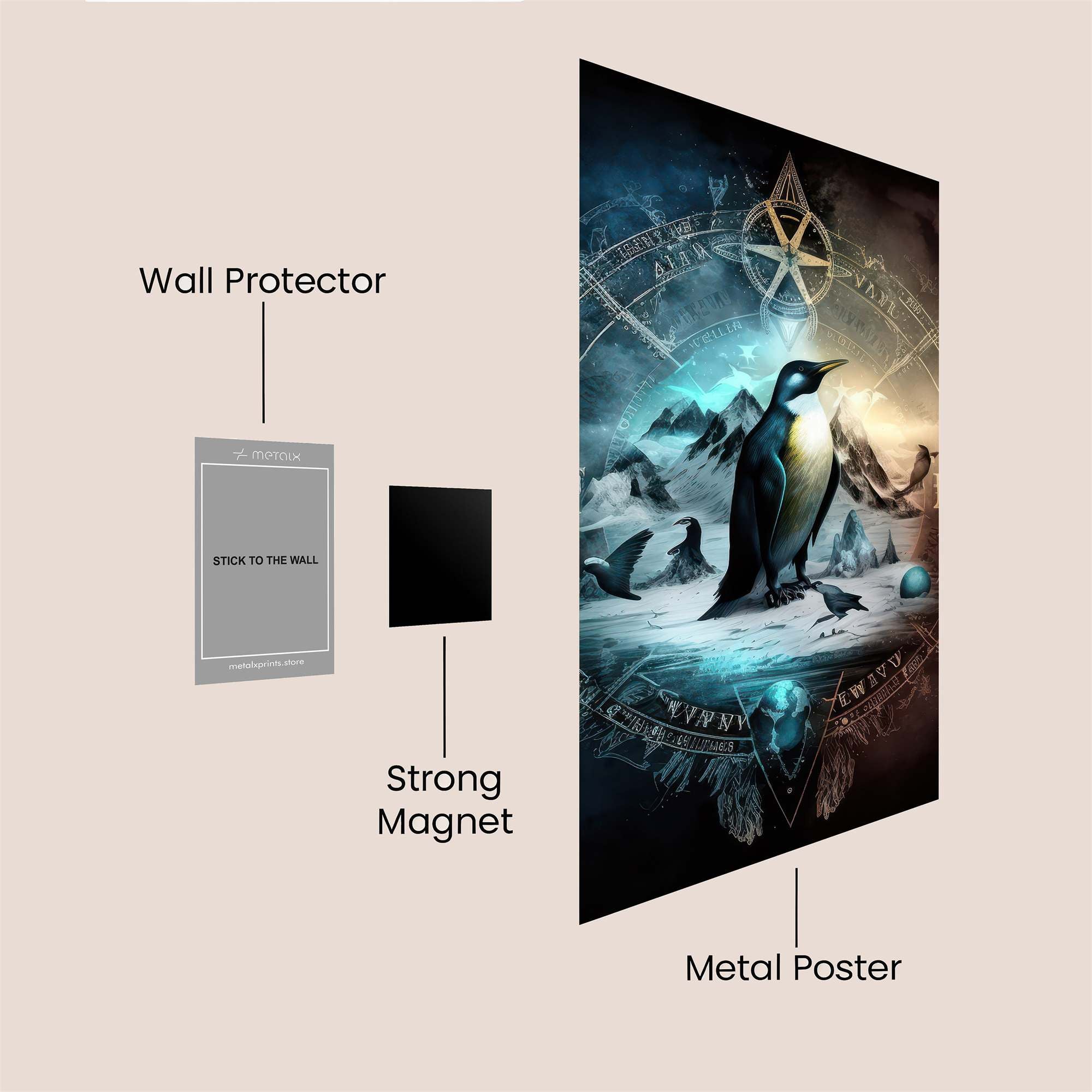 Penguin Enigma Safe Wall Magnetic / M
