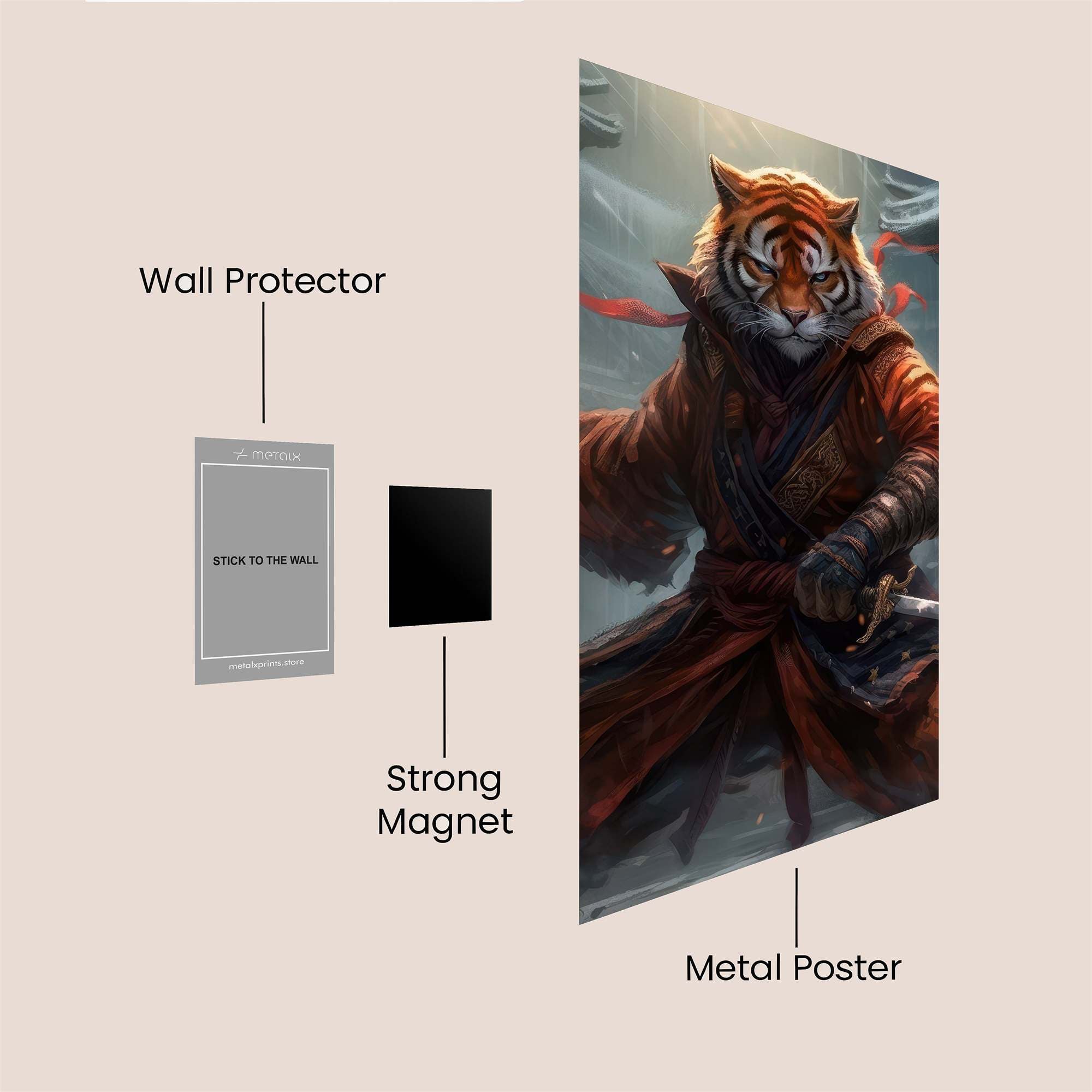 Tiger Ninja Safe Wall Magnetic / M
