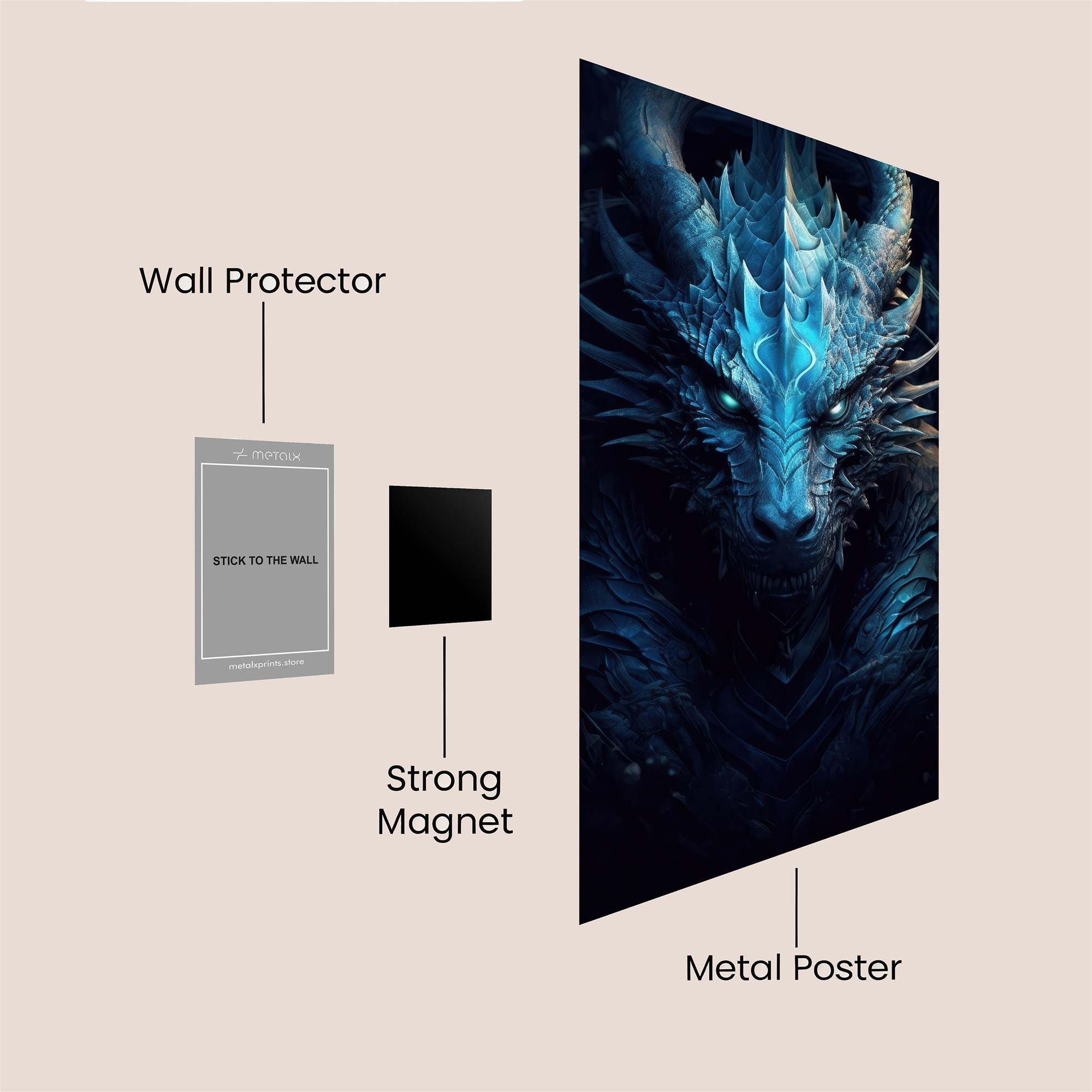 Azure Menace Safe Wall Magnetic / M