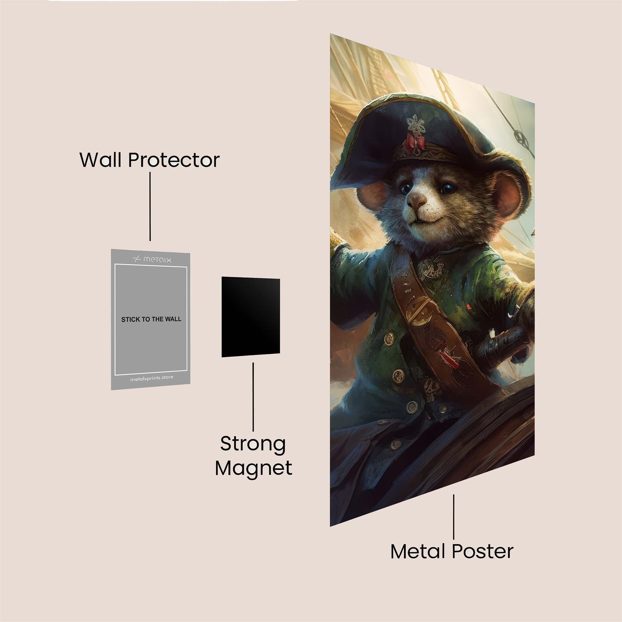 Mouse Buccaneer Safe Wall Magnetic / M