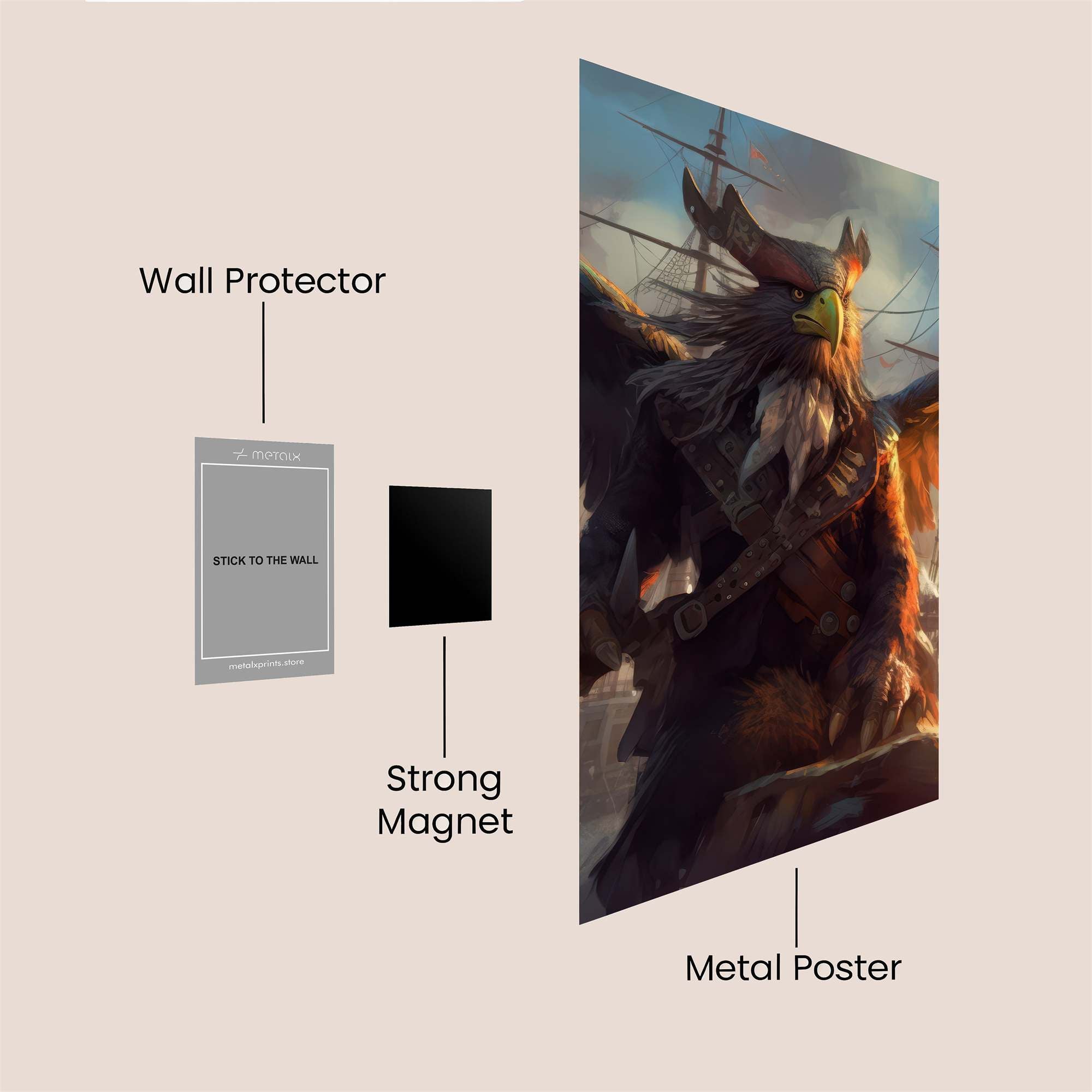 Captain Owl Safe Wall Magnetic / M