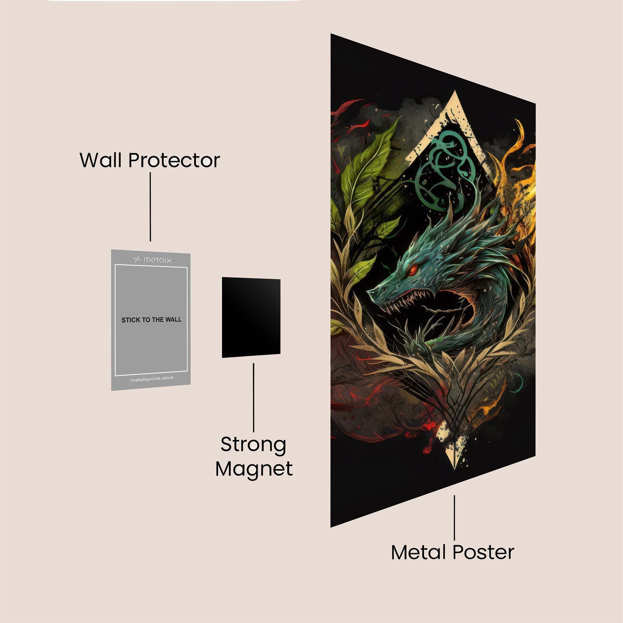 Dragon Enigma Safe Wall Magnetic / M