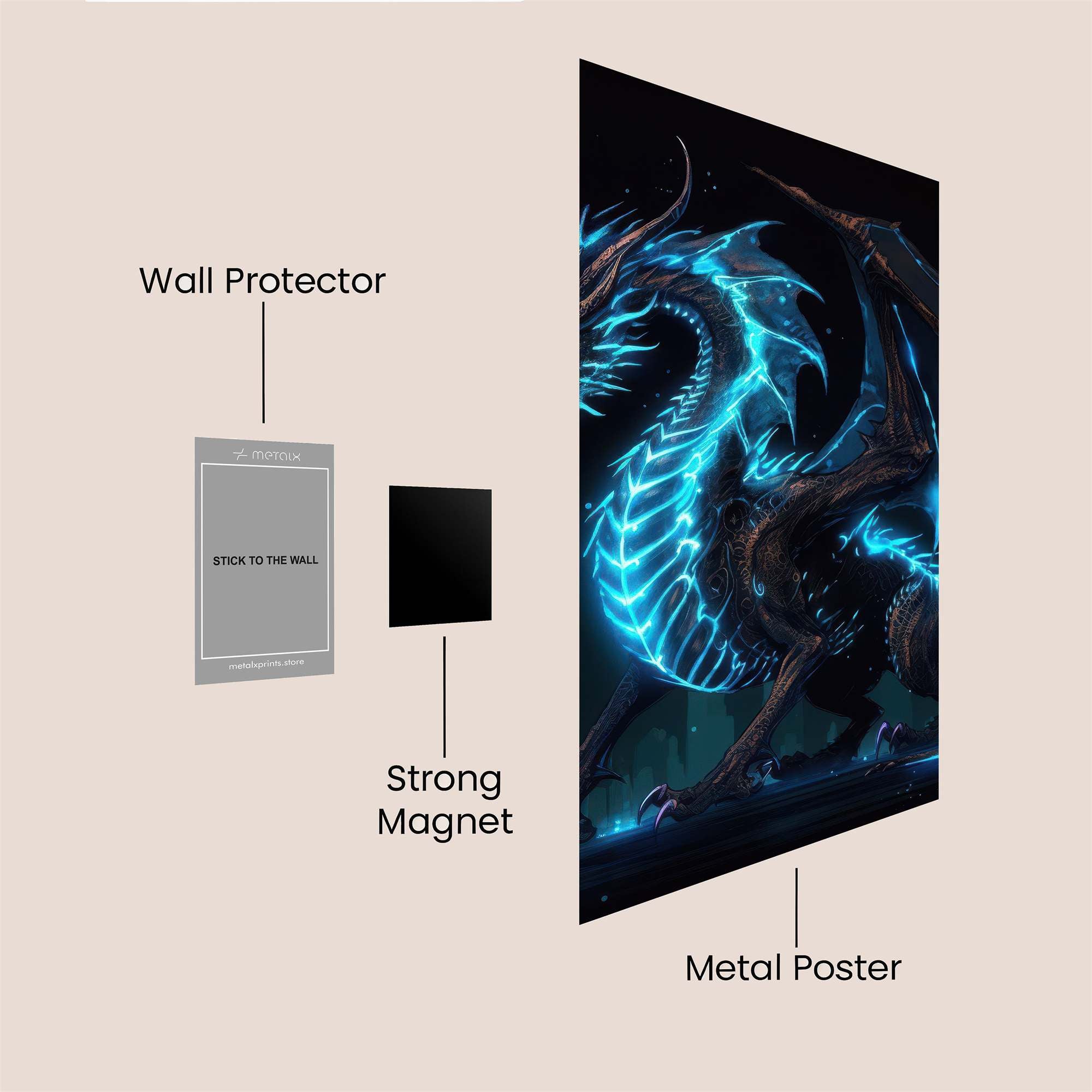 GlowDragon Safe Wall Magnetic / M