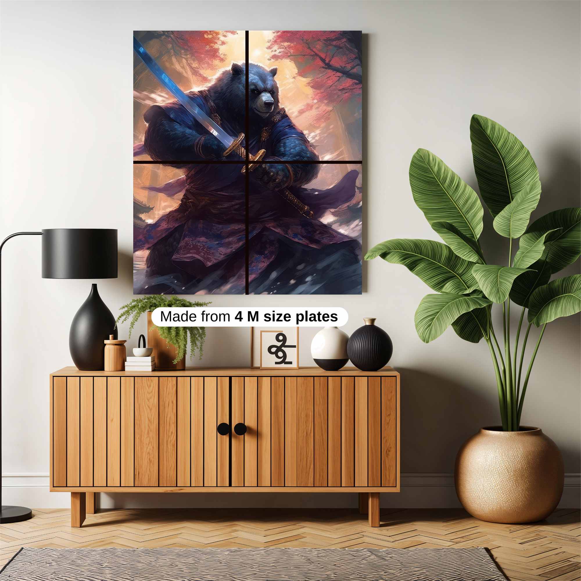 Samurai Bear Safe Wall Magnetic / M