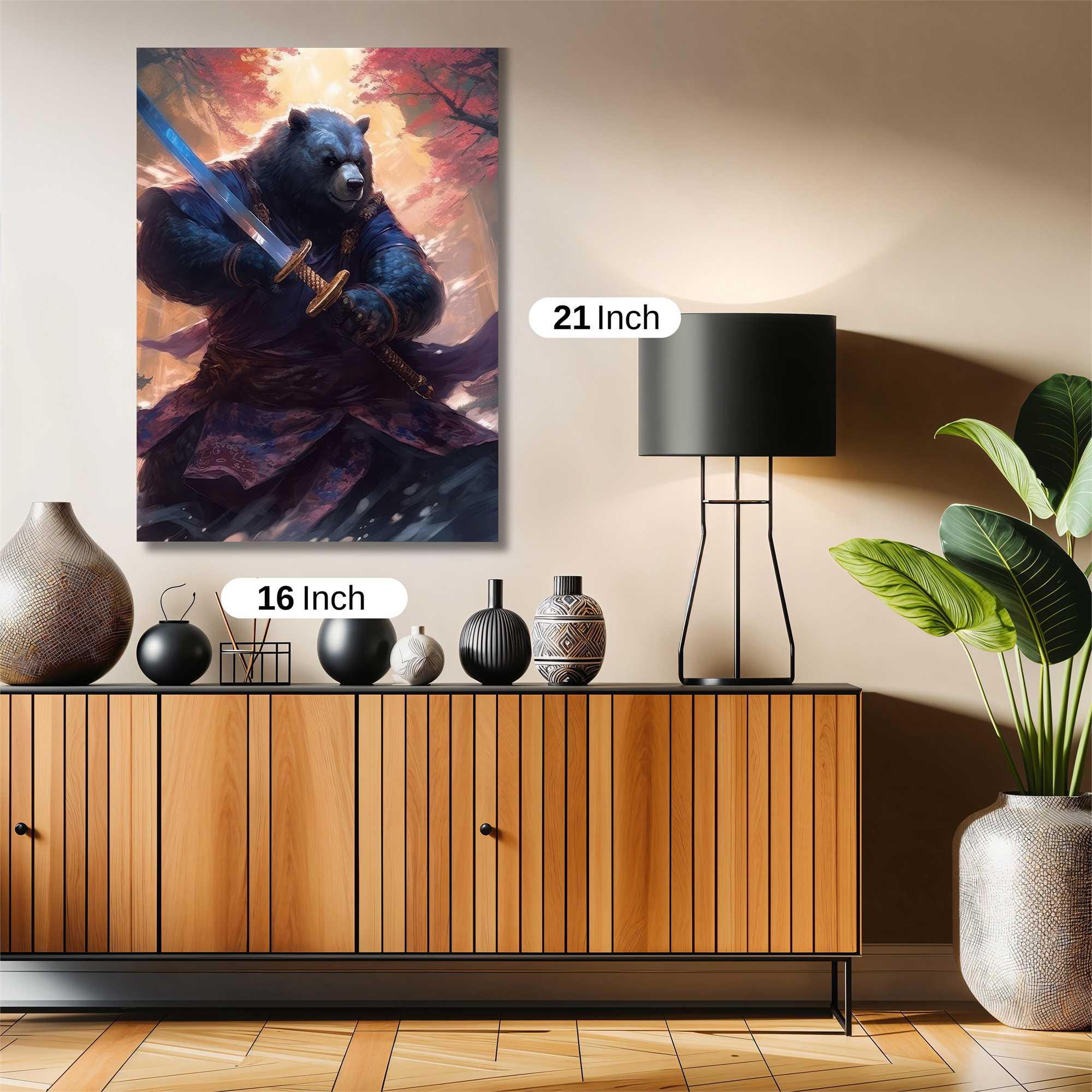 Samurai Bear Safe Wall Magnetic / M
