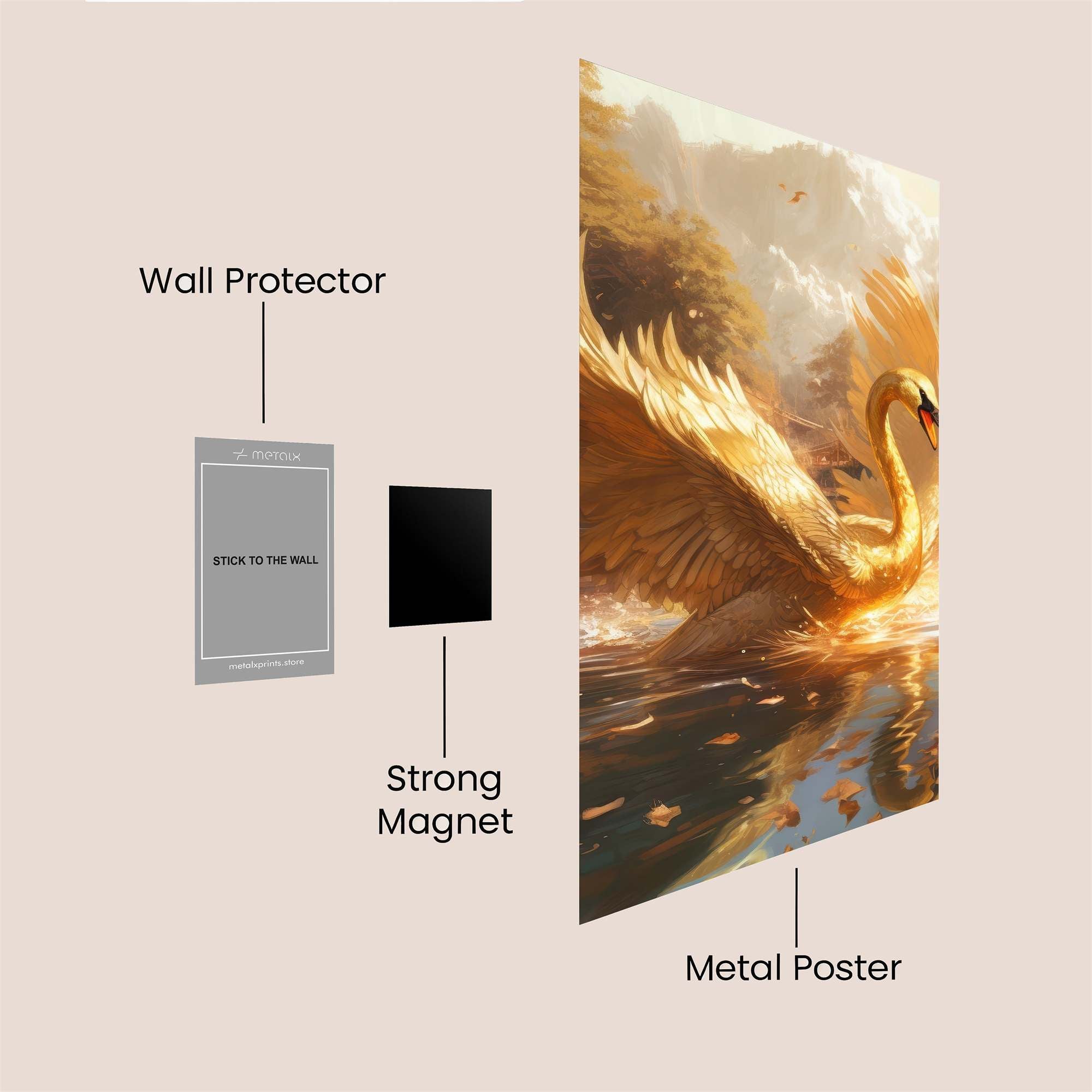 Golden Majesty Safe Wall Magnetic / M