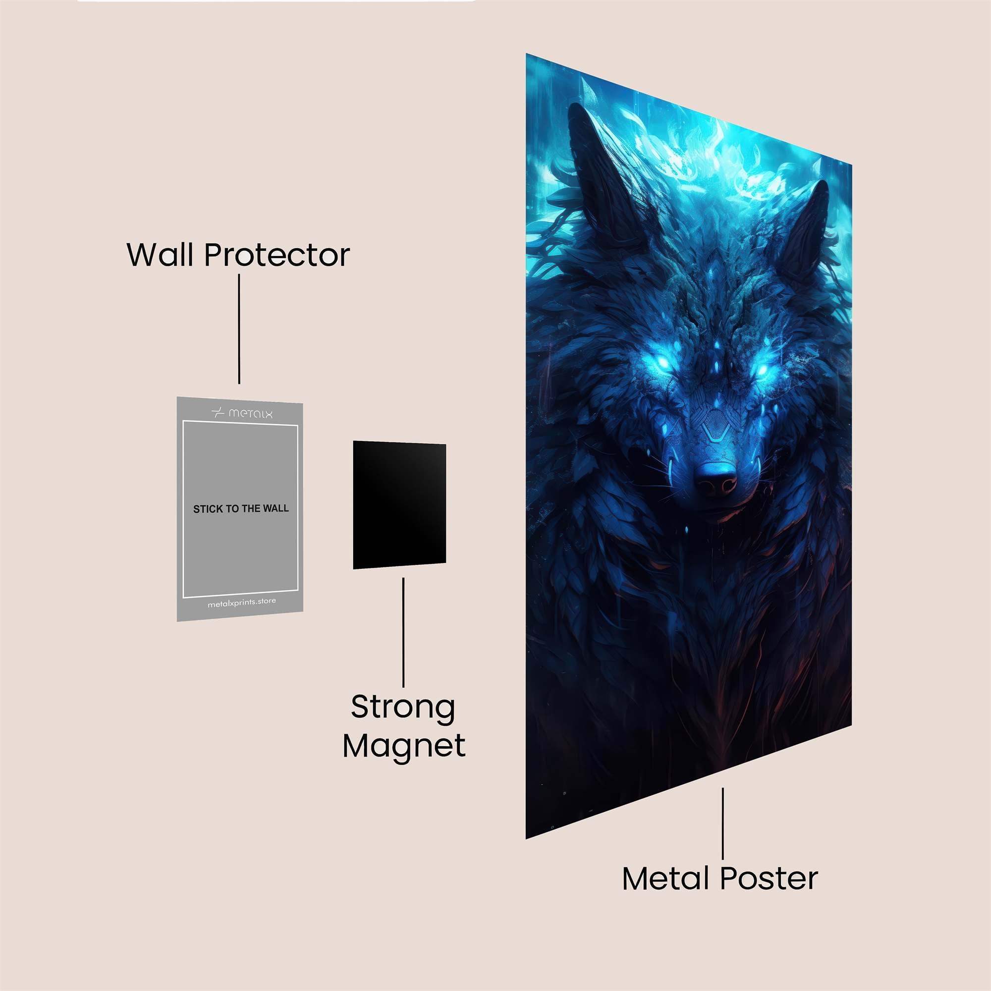 Wolf Enigma Safe Wall Magnetic / M