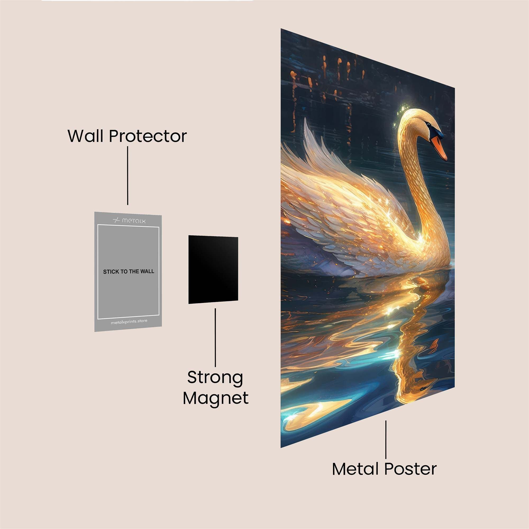 Golden Serenity Safe Wall Magnetic / M
