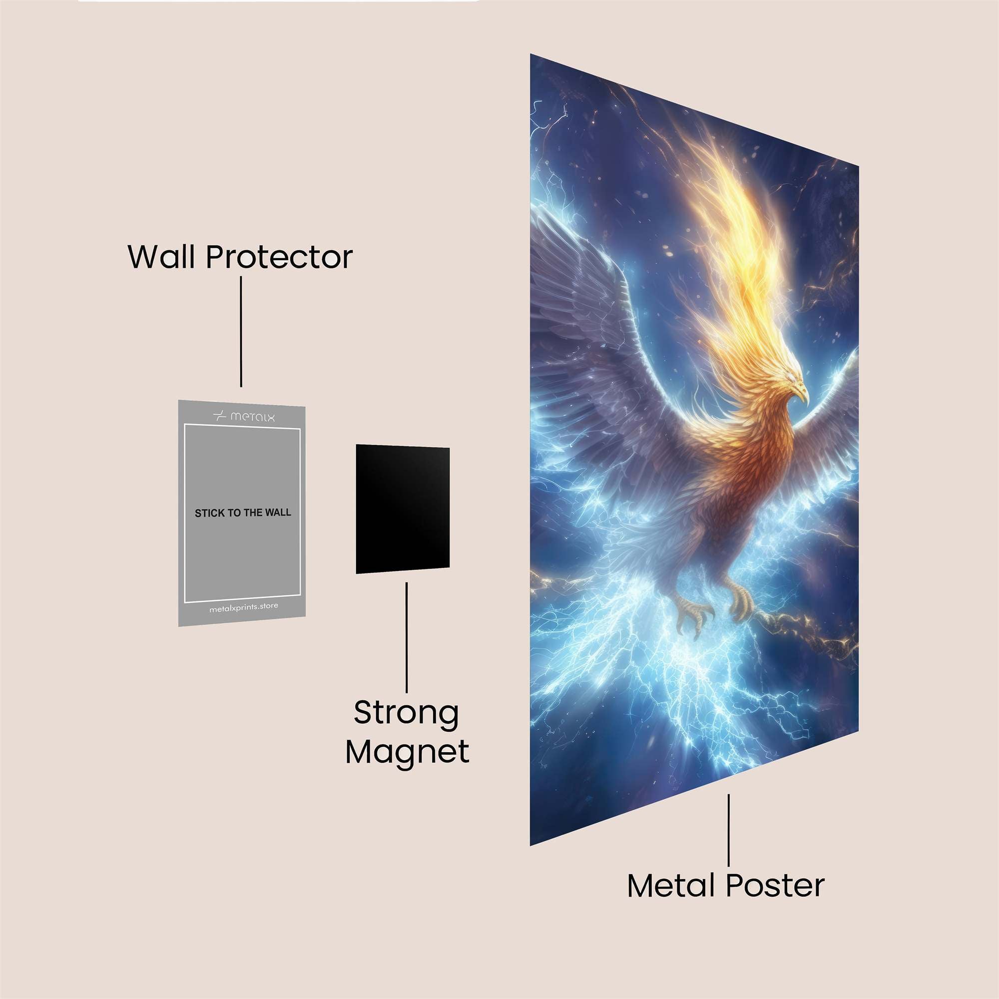 Phoenix Rebirth Safe Wall Magnetic / M
