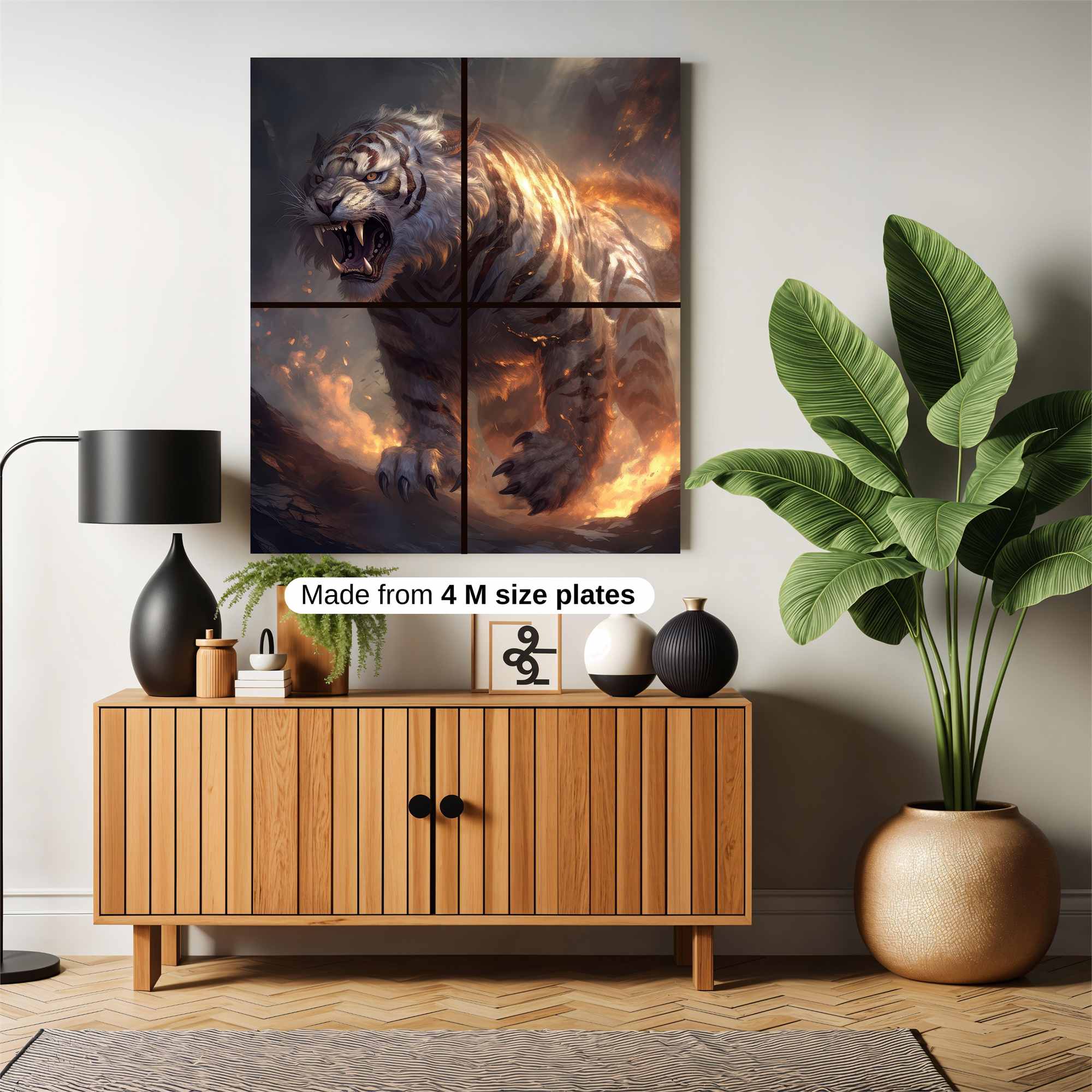 Tiger Inferno Safe Wall Magnetic / M