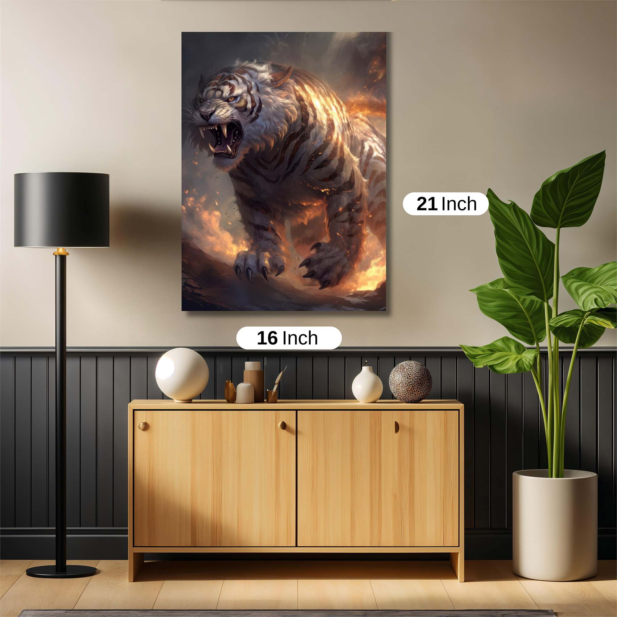 Tiger Inferno Safe Wall Magnetic / M