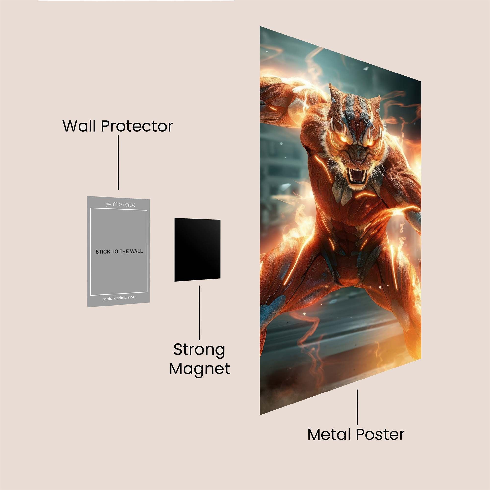 Tiger Fury Safe Wall Magnetic / M