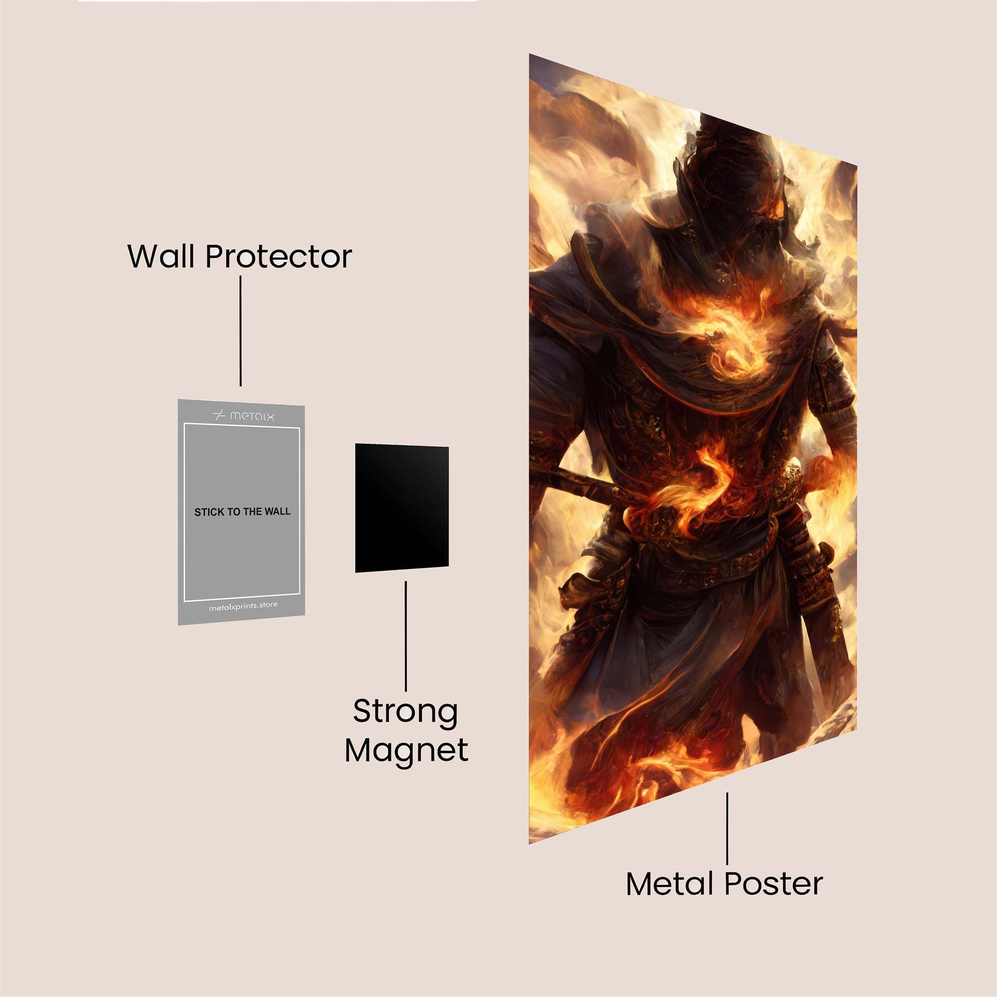 Flame Wraith Safe Wall Magnetic / M