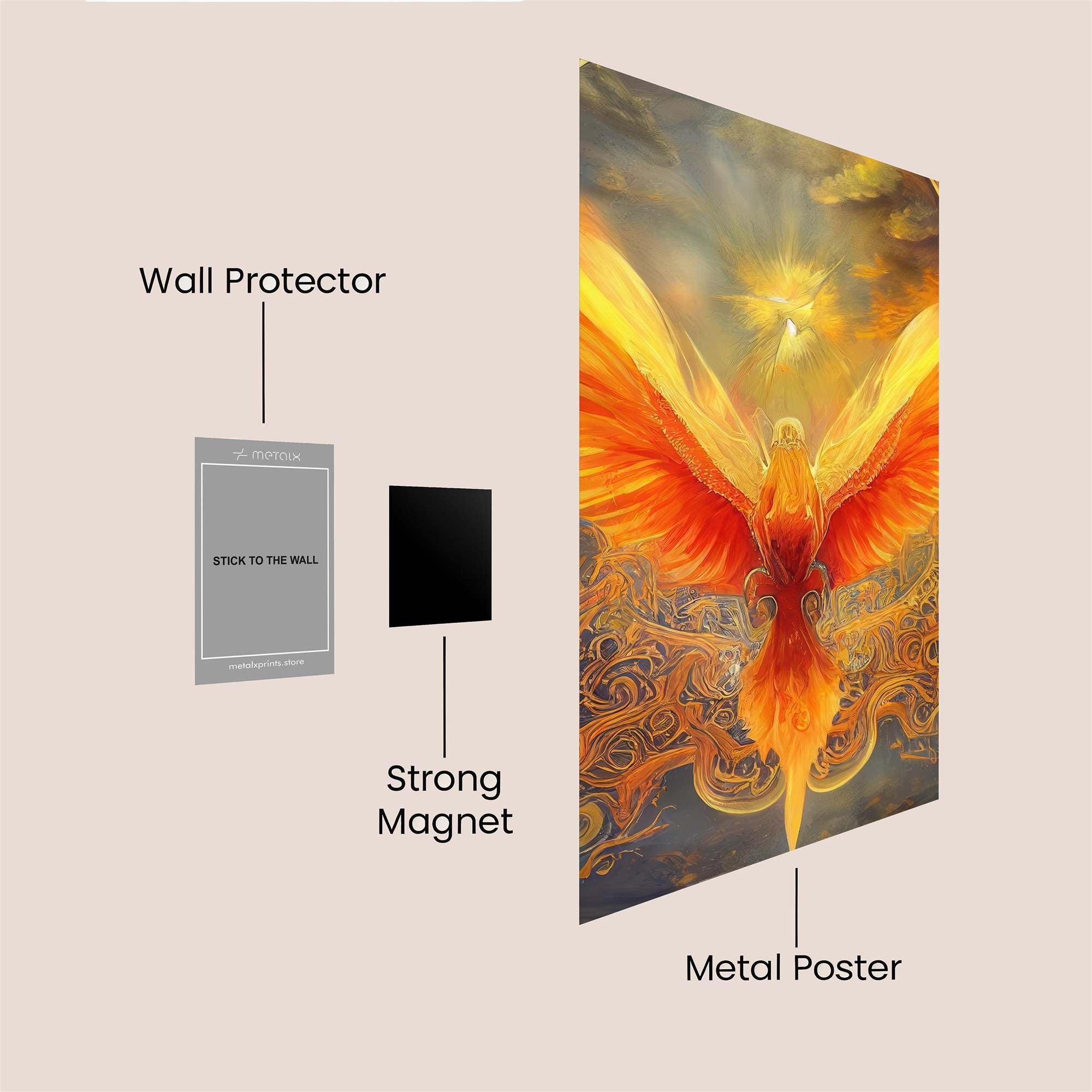 Phoenix Rebirth Safe Wall Magnetic / M