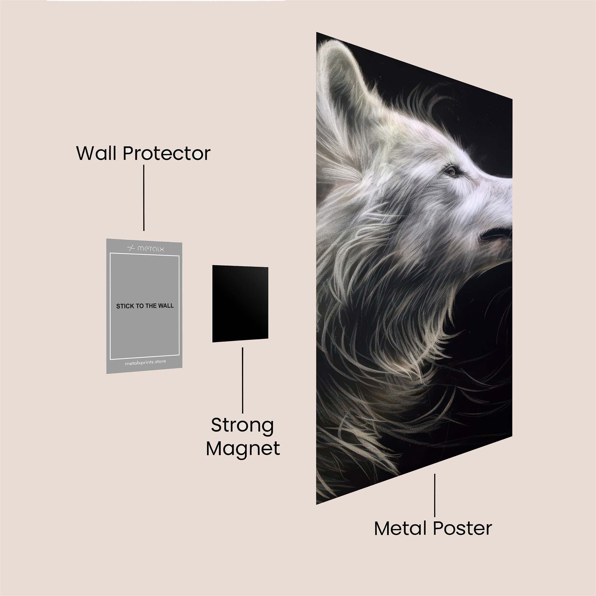 Wolf Serenity Safe Wall Magnetic / M