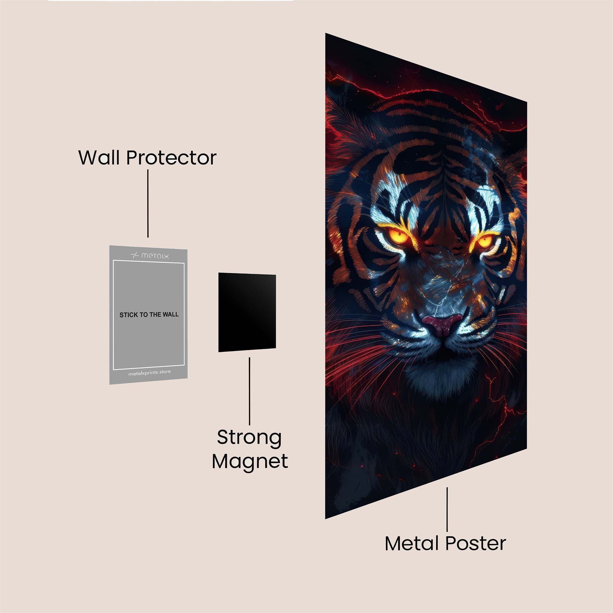 Tiger Blaze Safe Wall Magnetic / M
