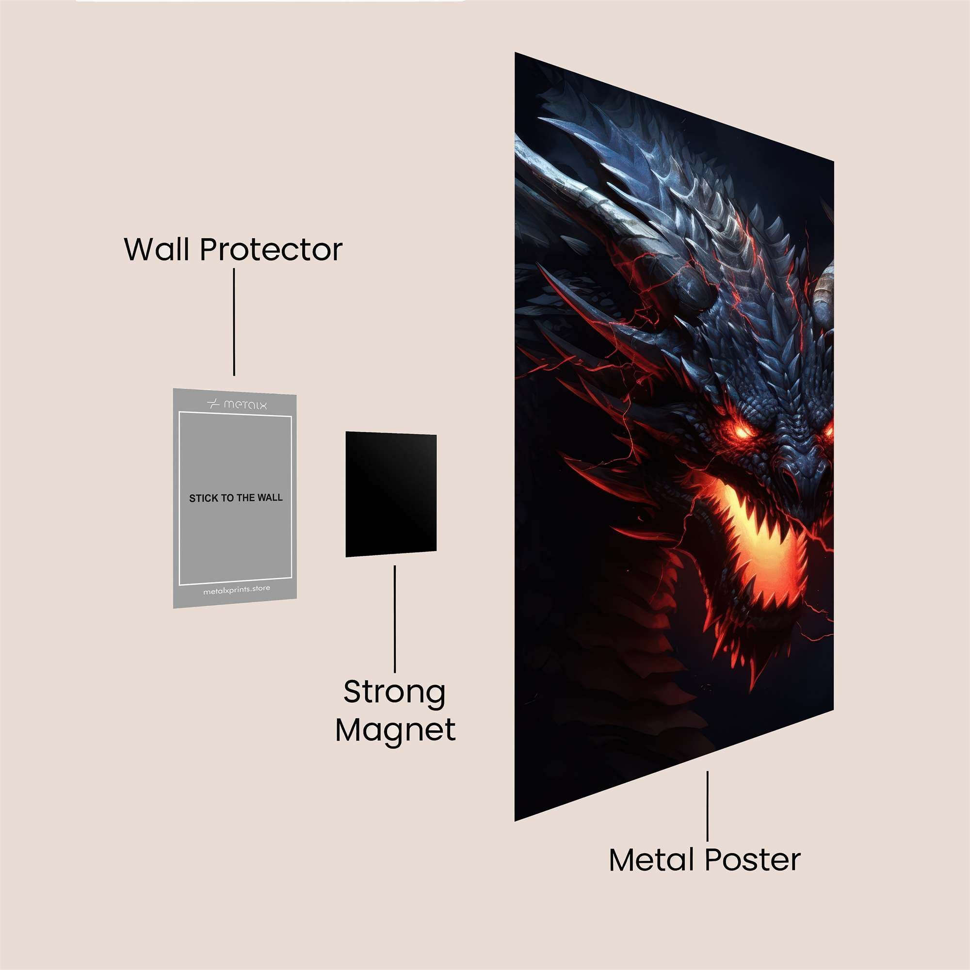 Dragon Fury Safe Wall Magnetic / M