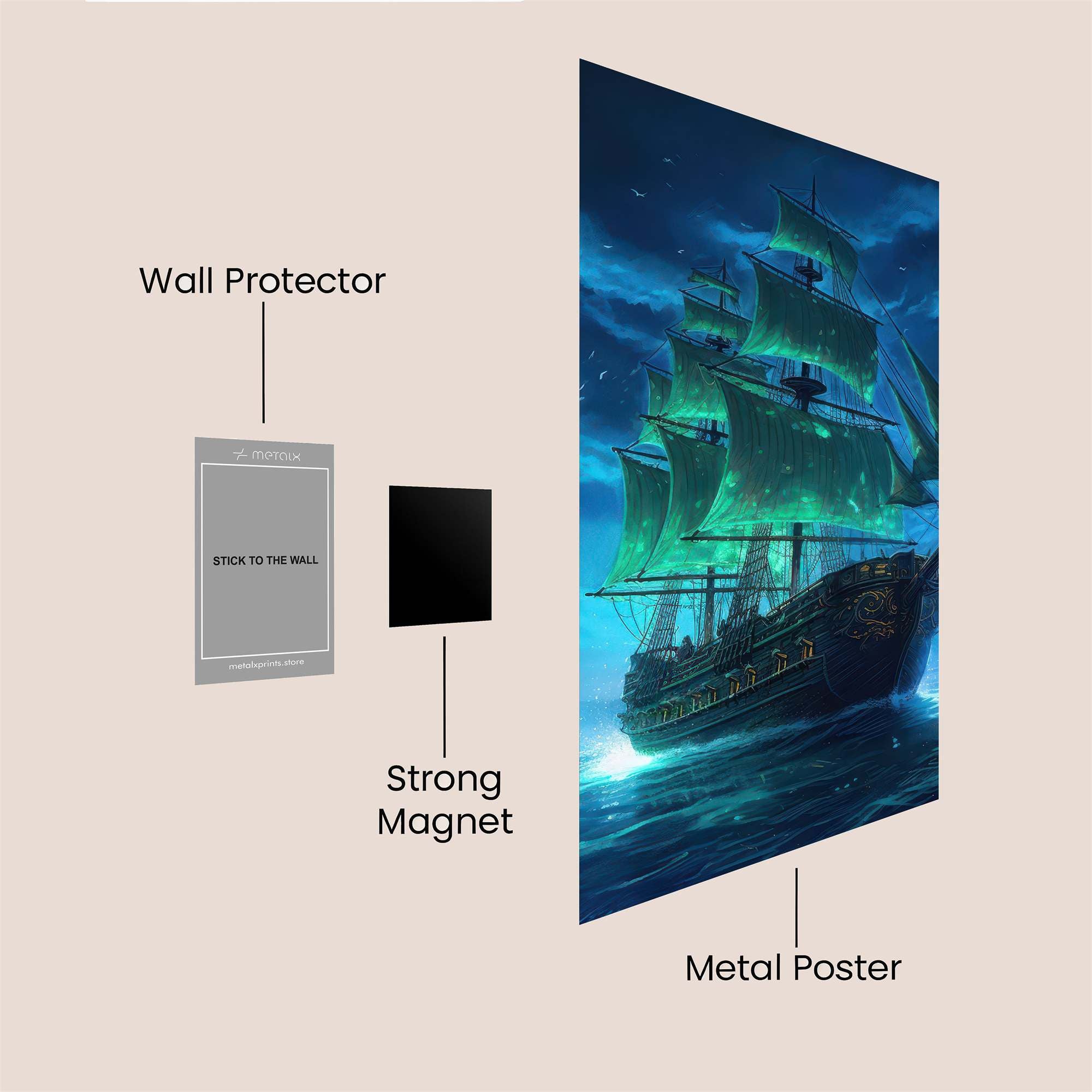 Ghostly Voyage Safe Wall Magnetic / M