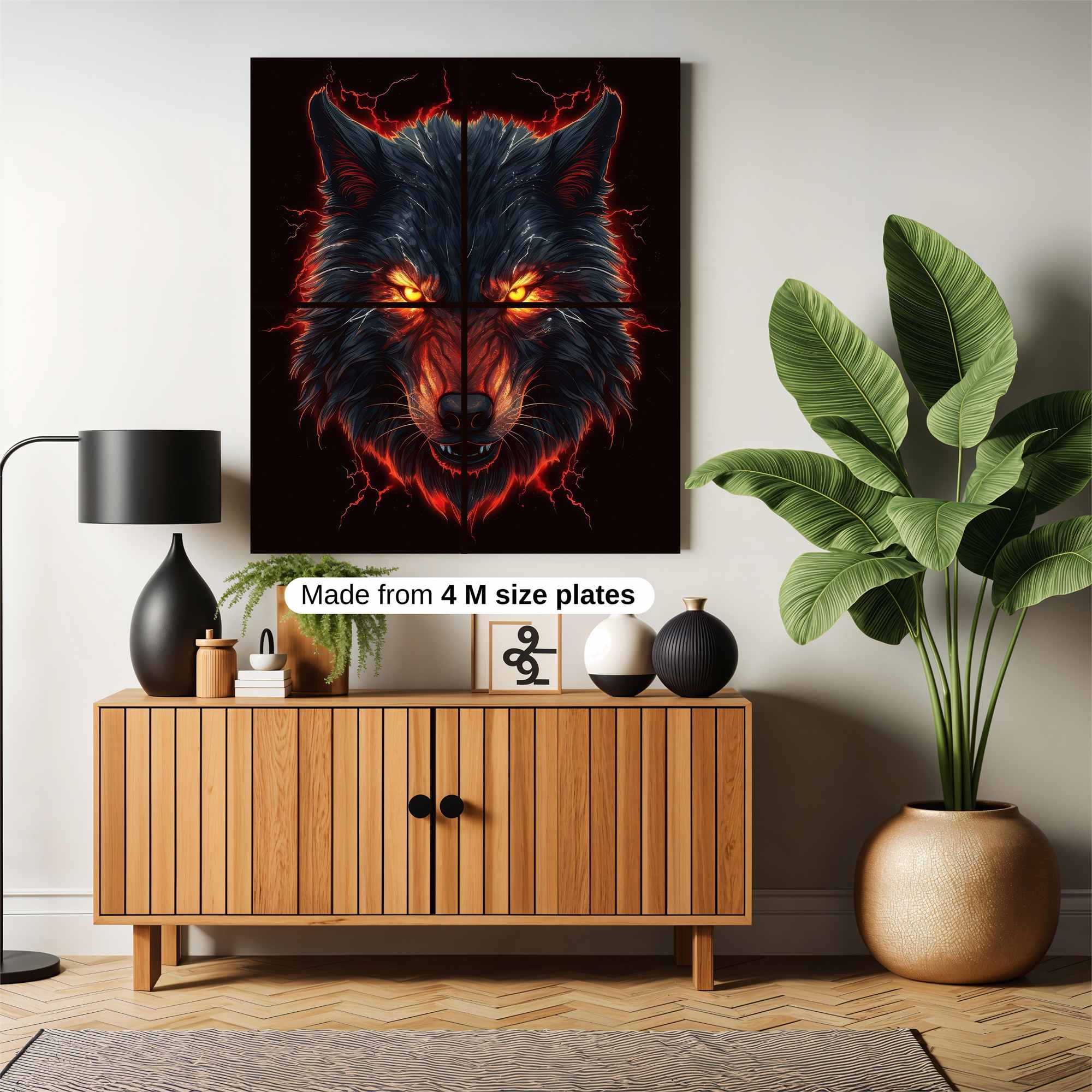 Wolf Inferno Safe Wall Magnetic / M