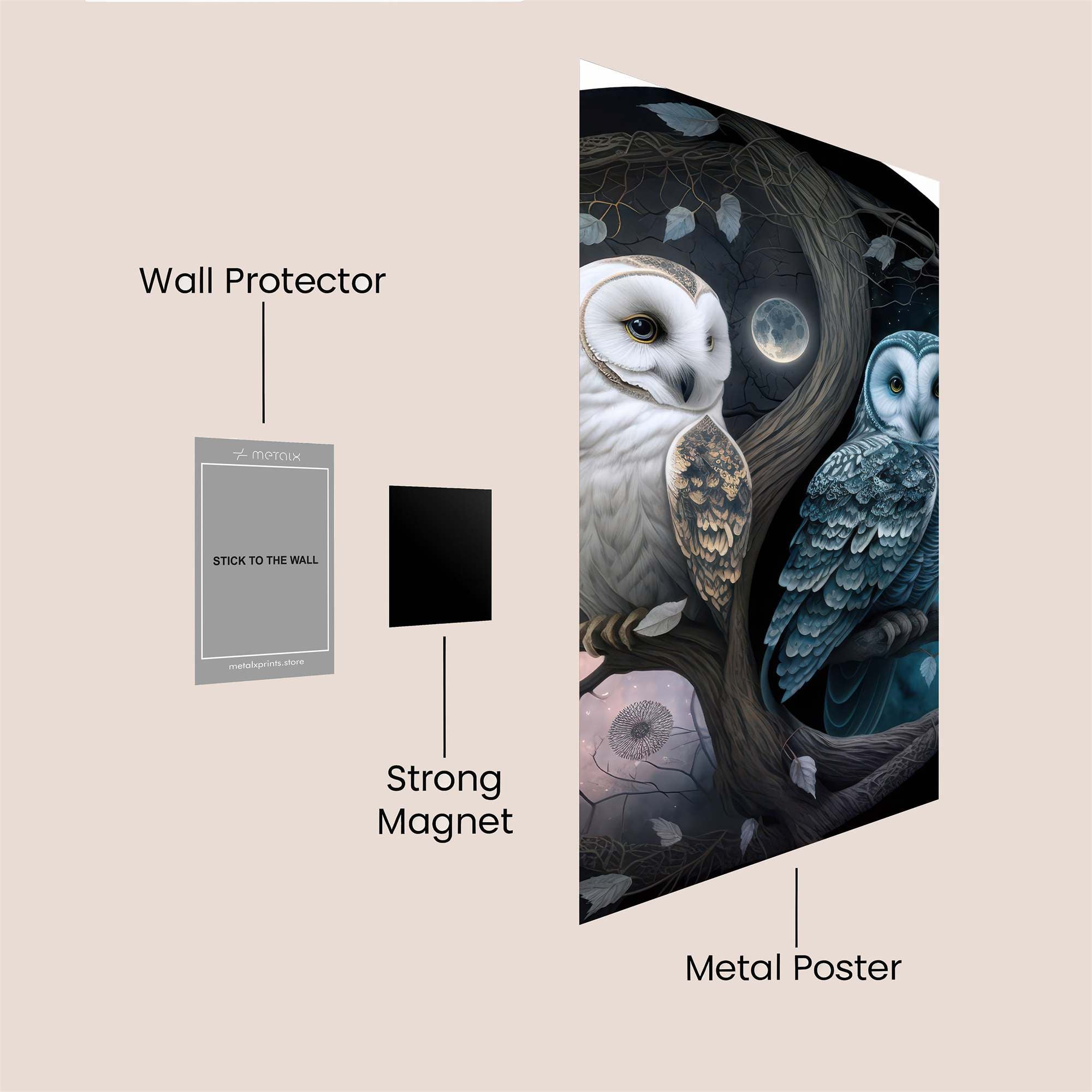 Owls Enigma Safe Wall Magnetic / M