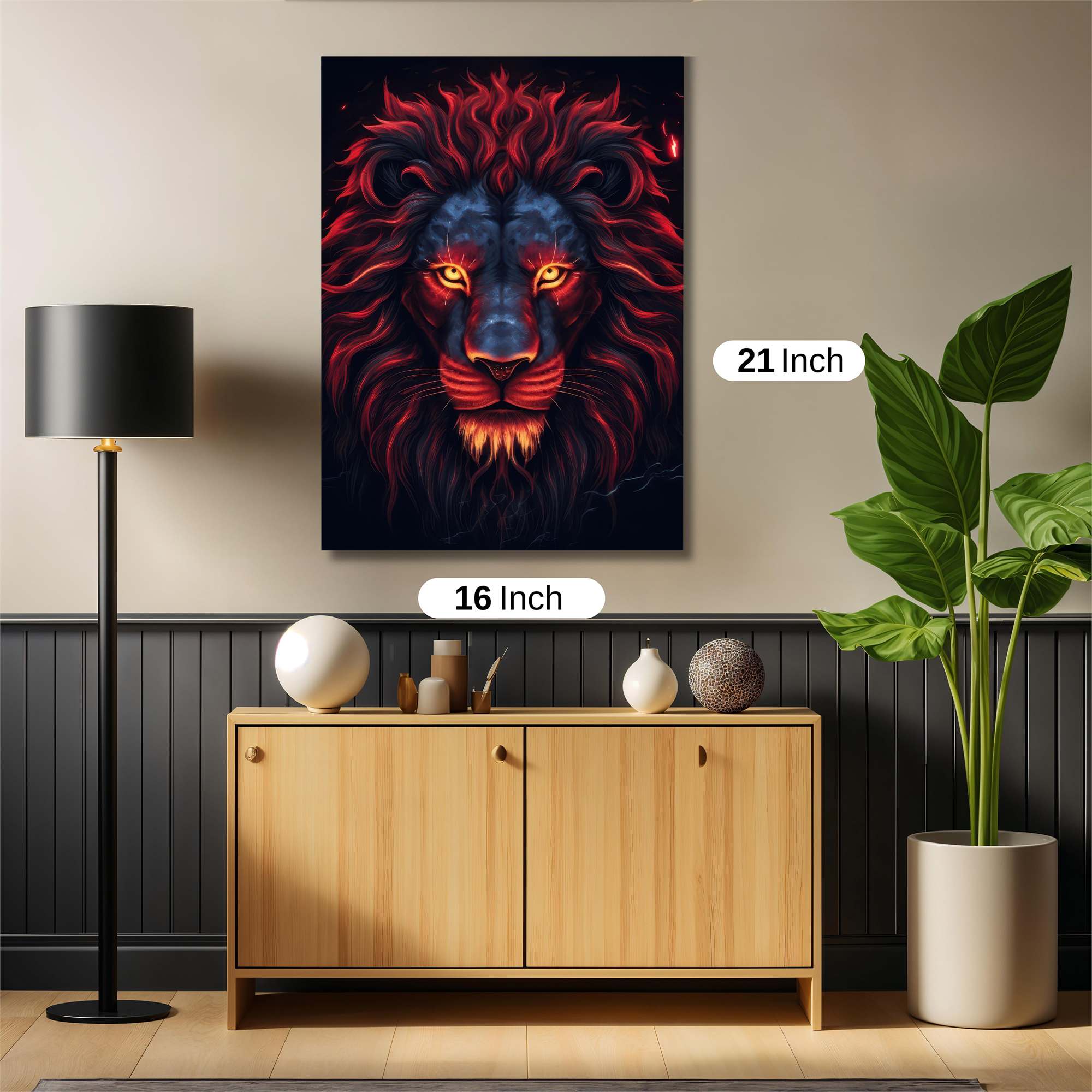 Lion Inferno Safe Wall Magnetic / M