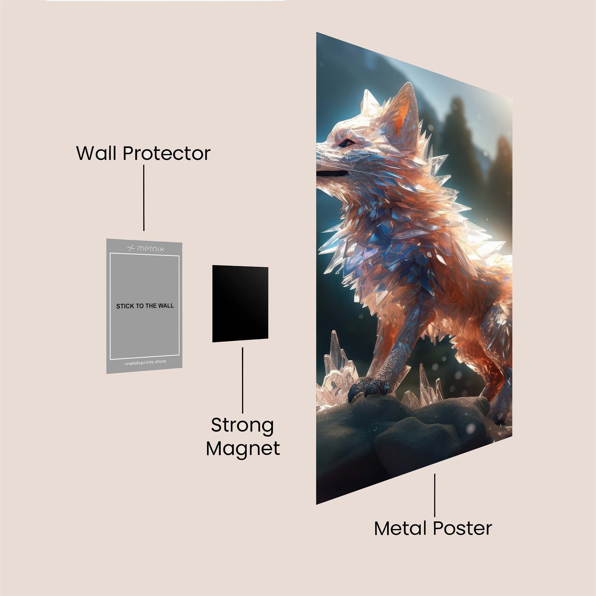Crystal Serenity Safe Wall Magnetic / M