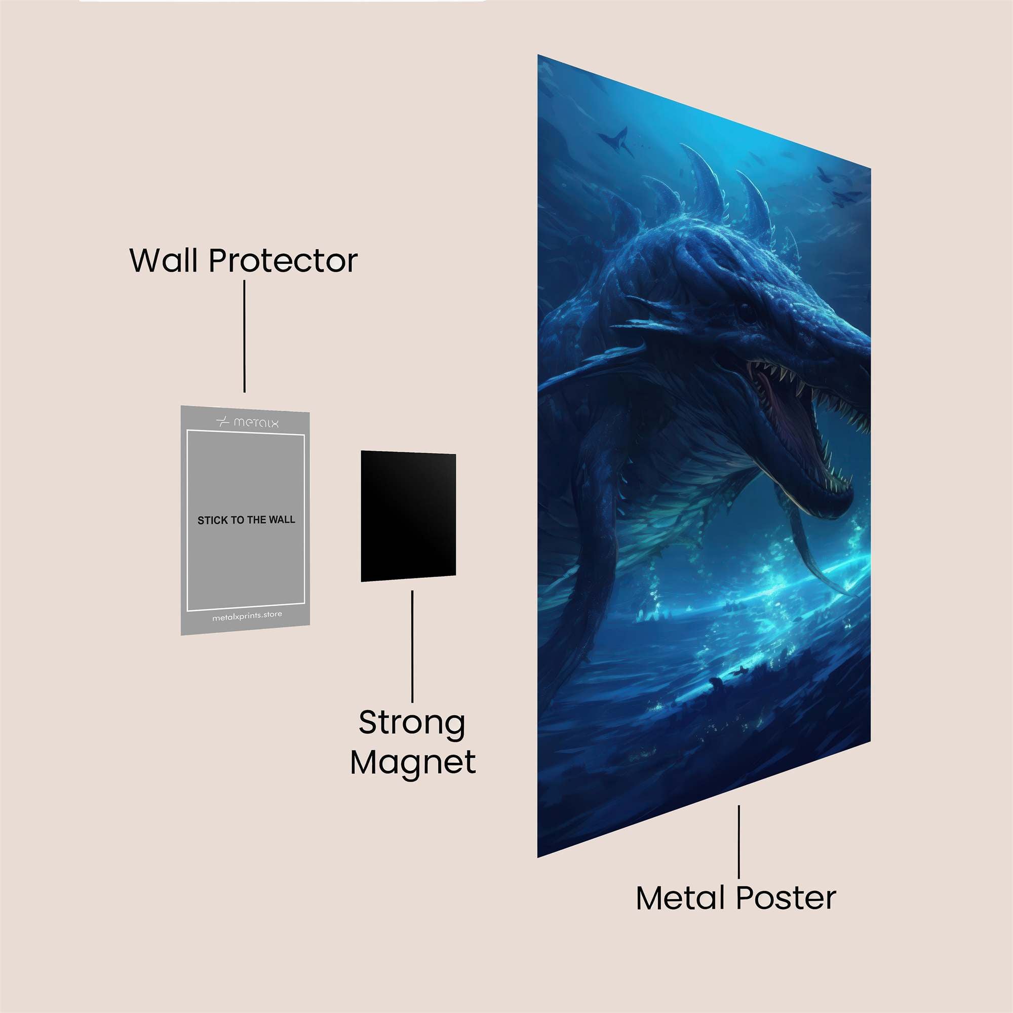 Godzilla Majestic Safe Wall Magnetic / M