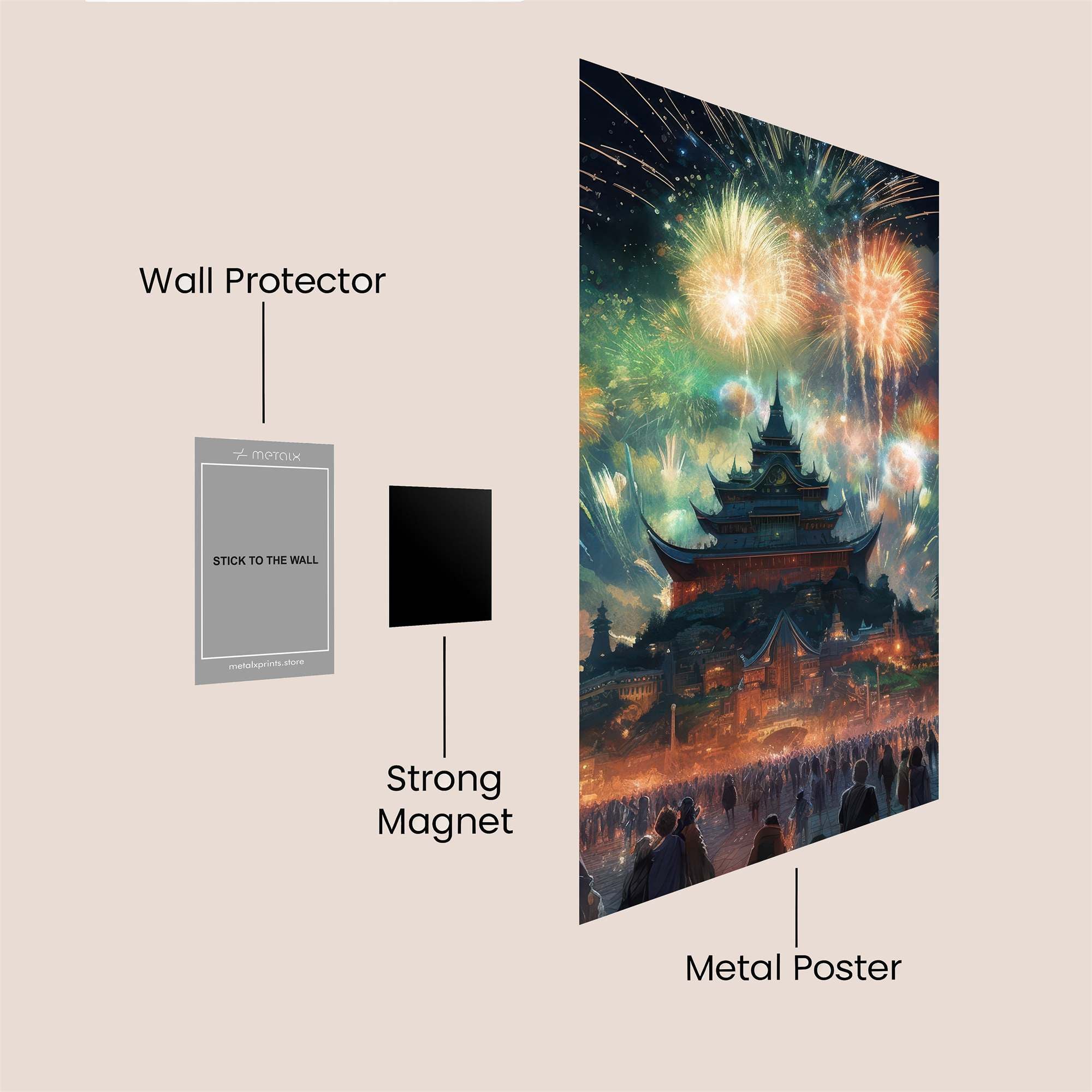 Pagoda Celebration Safe Wall Magnetic / M