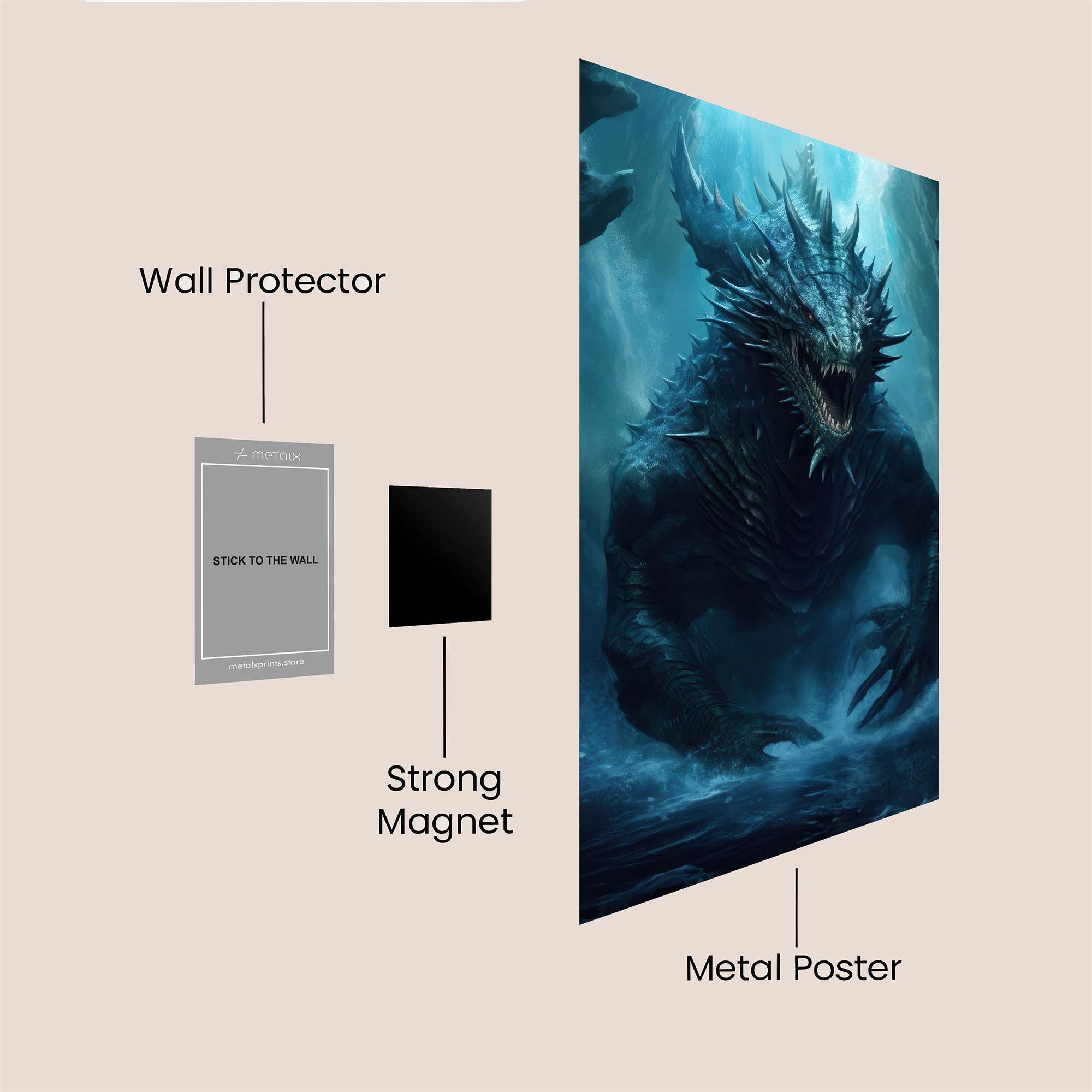 Dragon Menace Safe Wall Magnetic / M