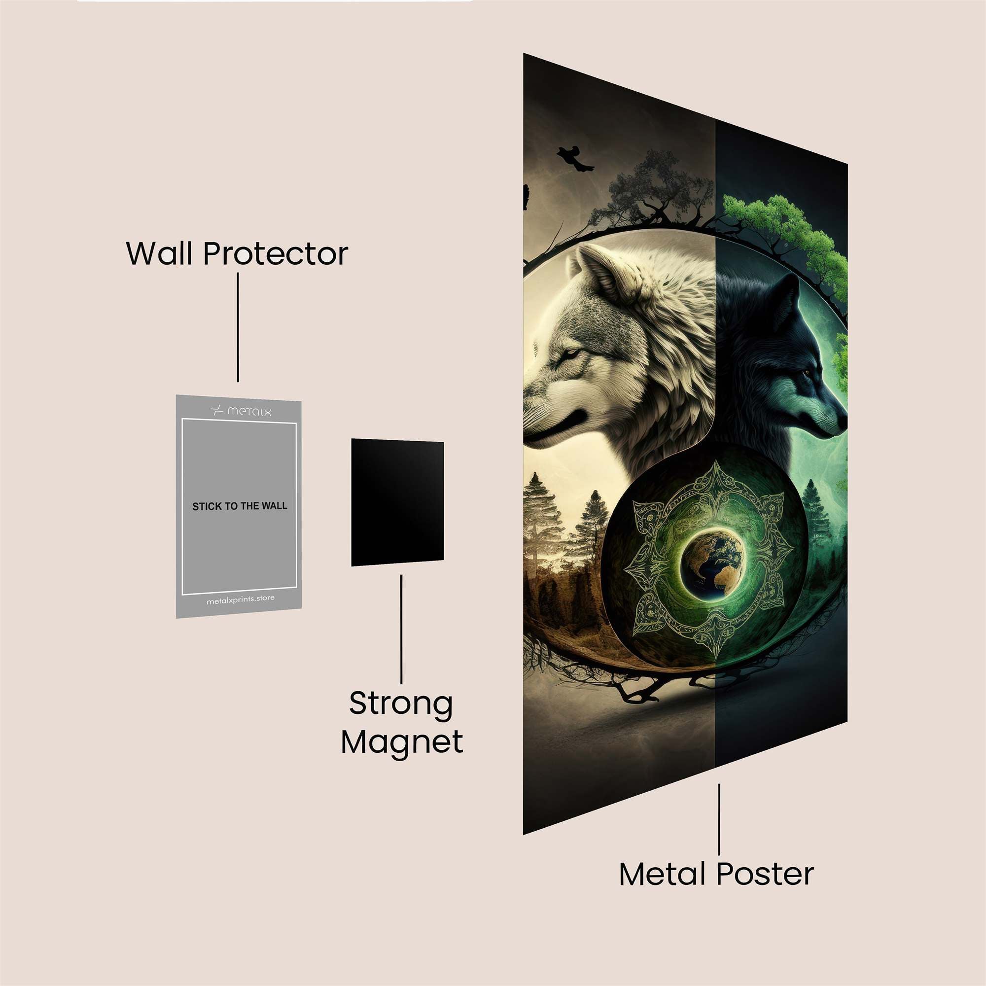 Wolves Harmony Safe Wall Magnetic / M