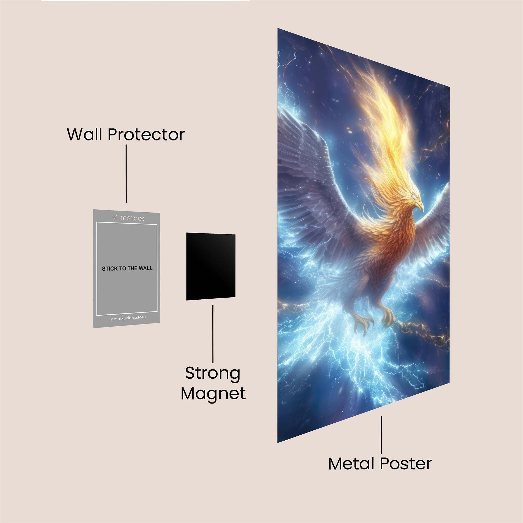 Phoenix Blaze Safe Wall Magnetic / M