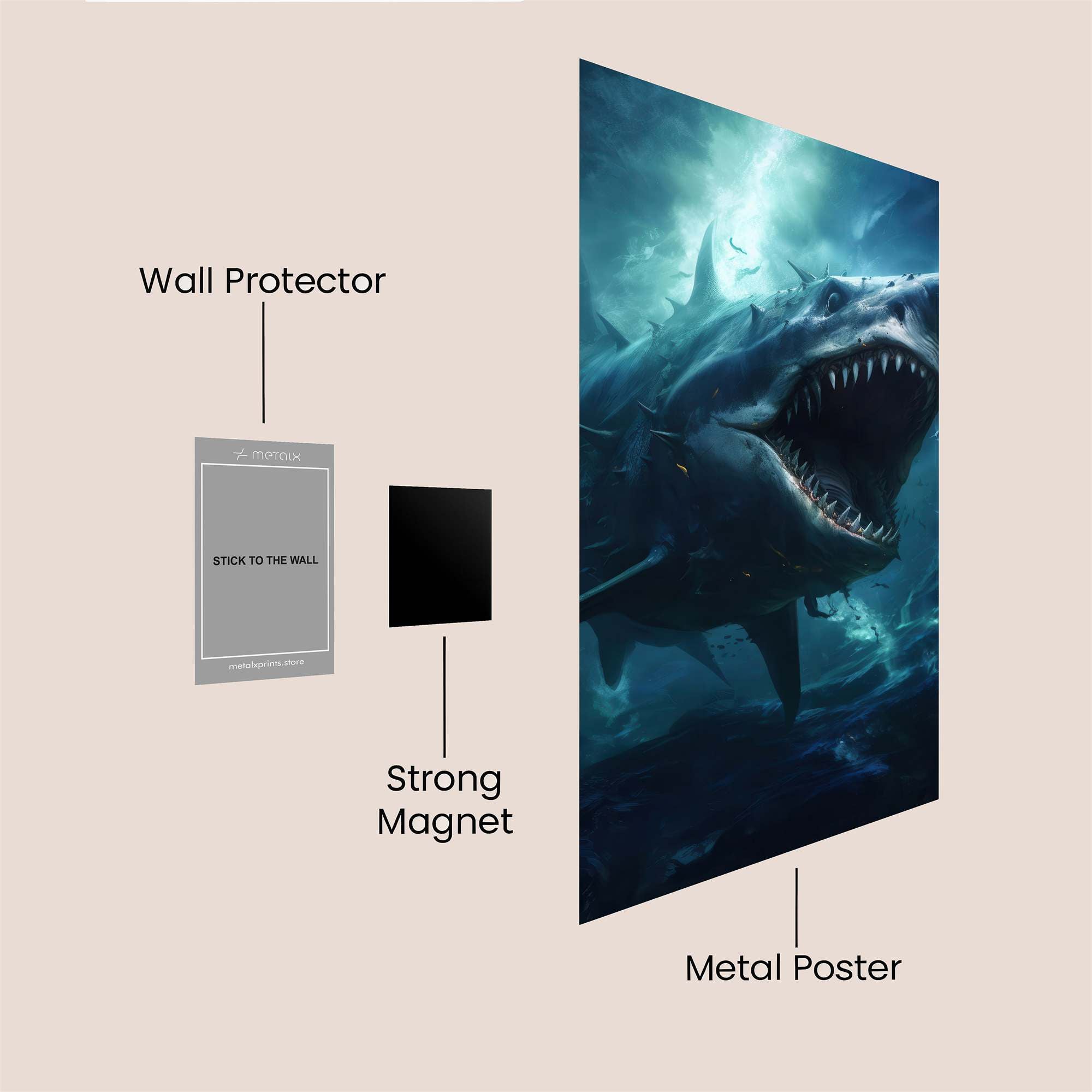 Megalodon Menace Safe Wall Magnetic / M