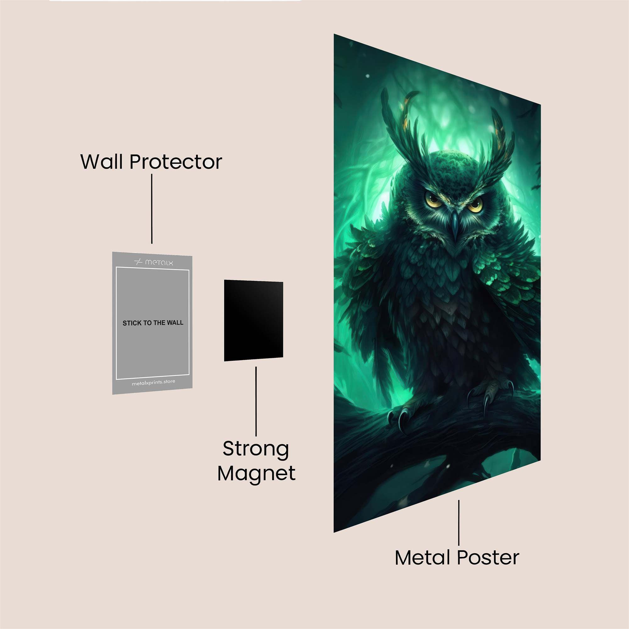Owl Enigma Safe Wall Magnetic / M