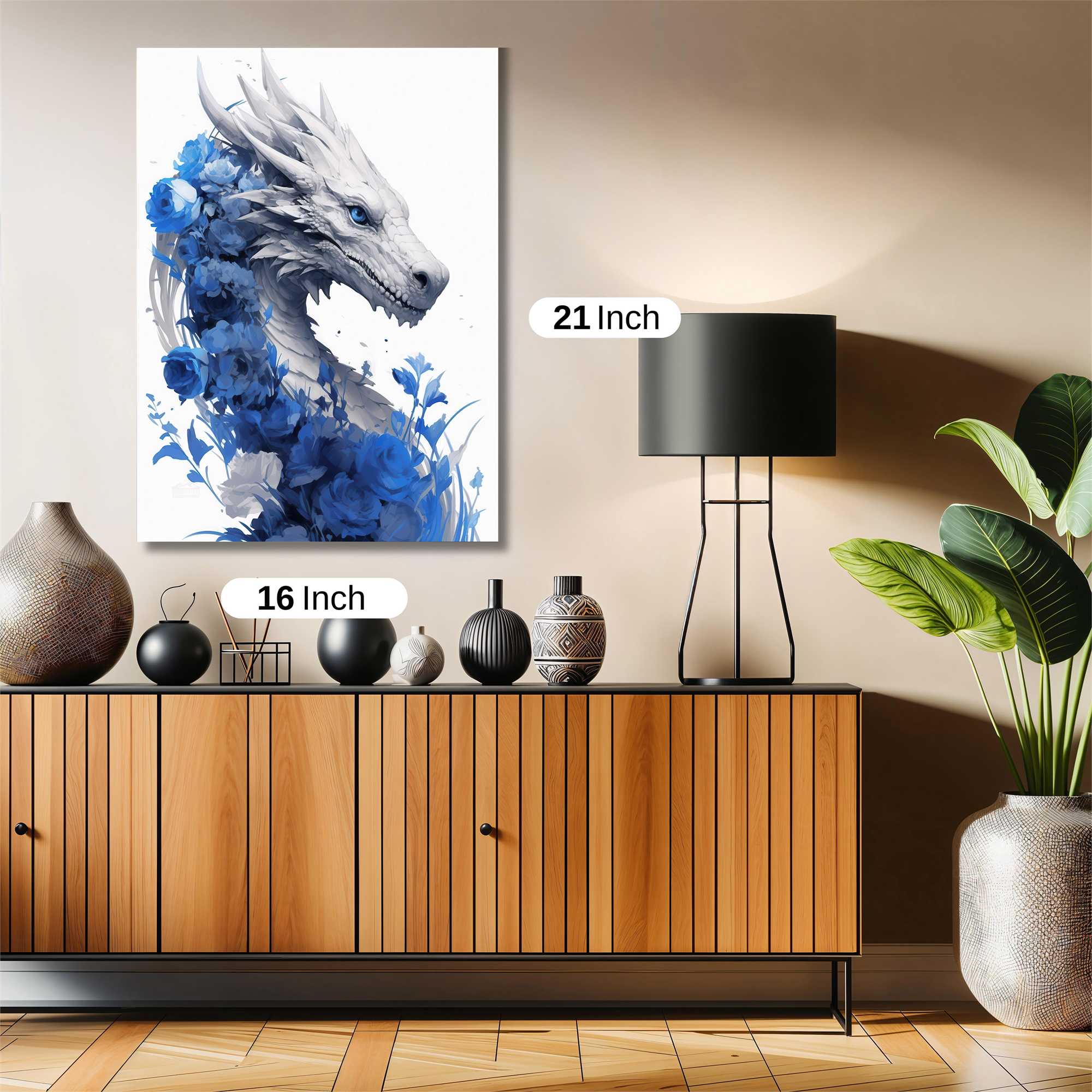 Floral Dragon Safe Wall Magnetic / M