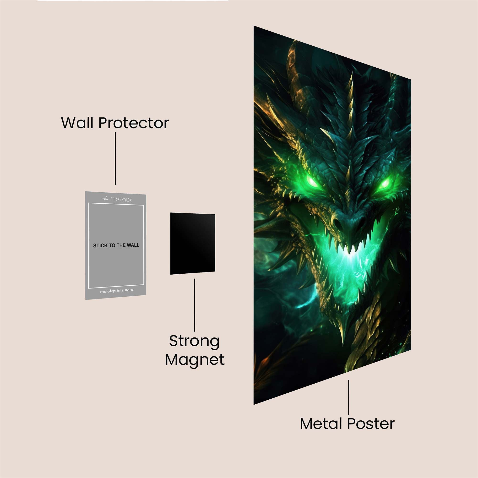 Dragon Menace Safe Wall Magnetic / M