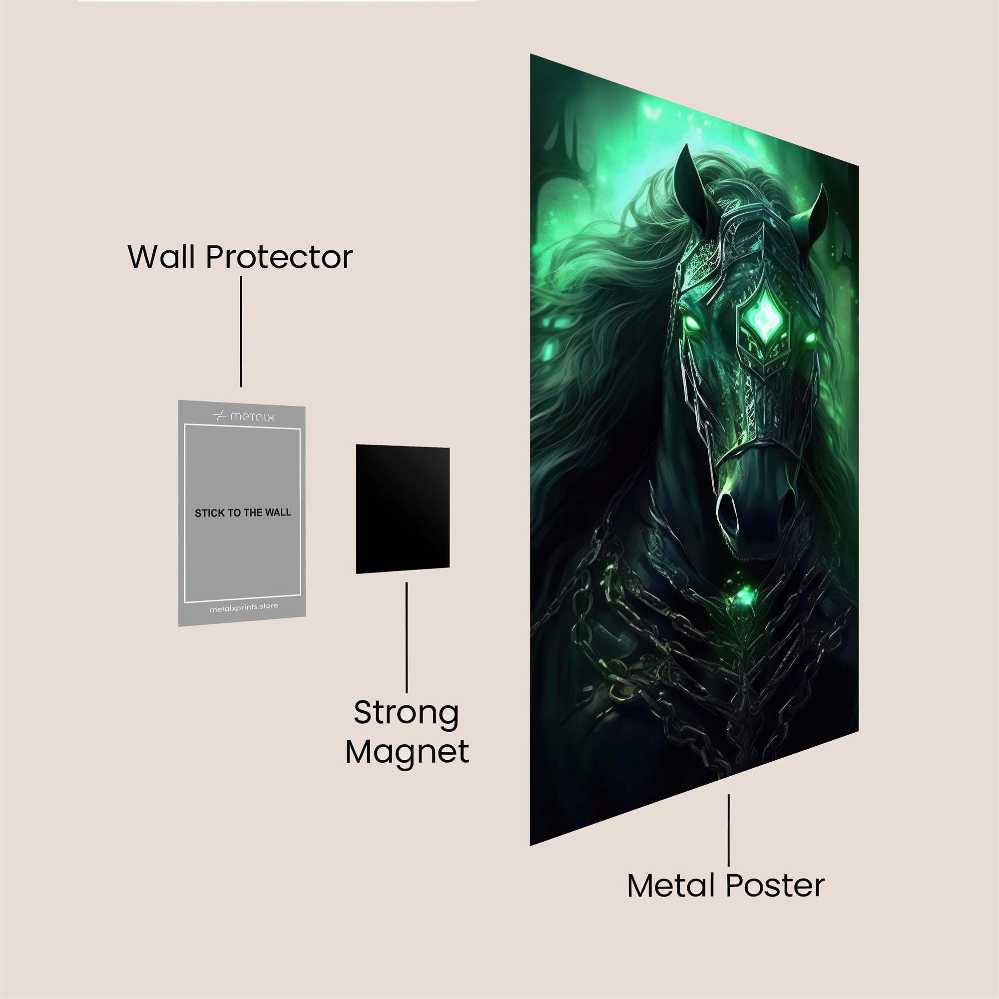 Mystic Steed Safe Wall Magnetic / M
