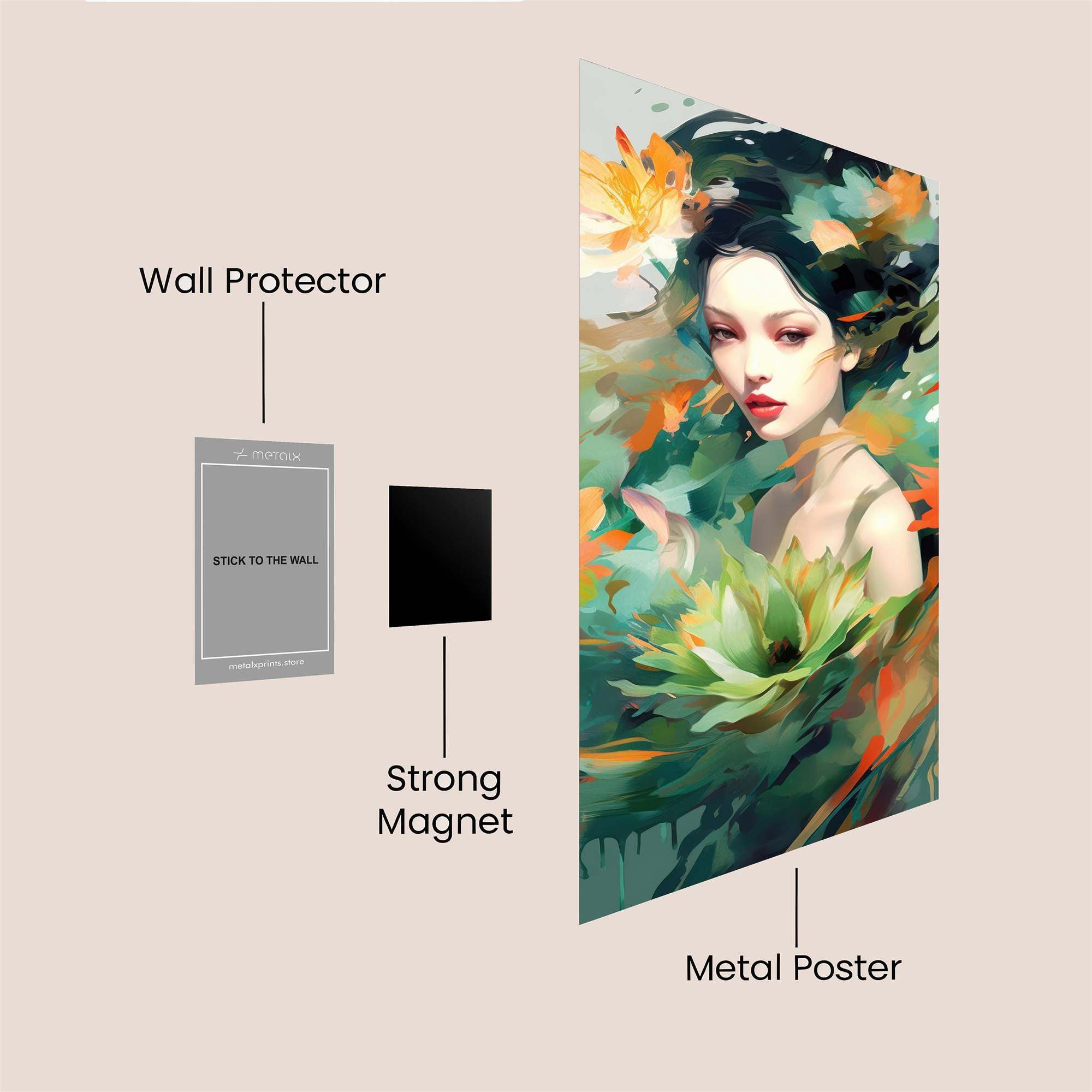 Floral Serenity Safe Wall Magnetic / M