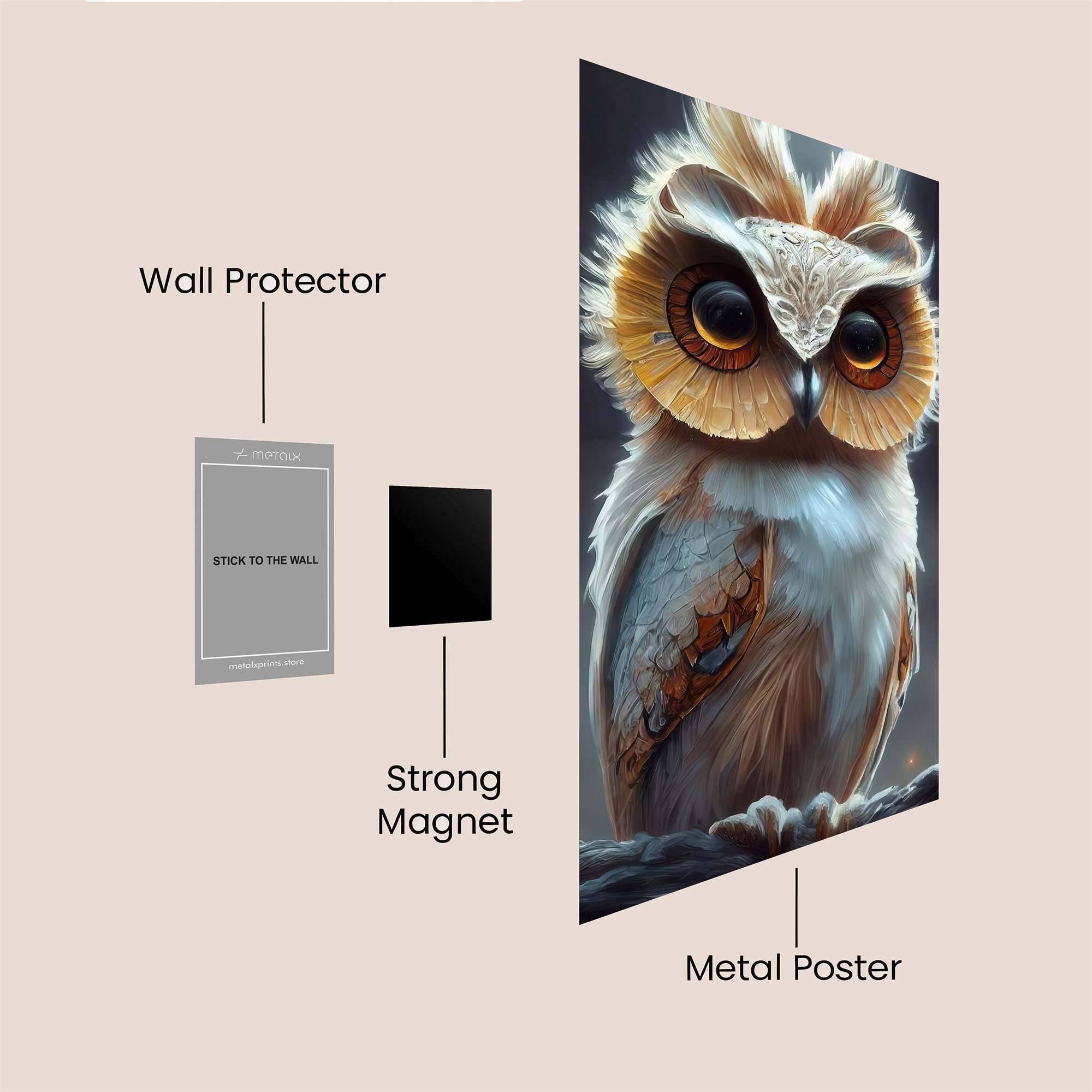 Owl Radiance Safe Wall Magnetic / M