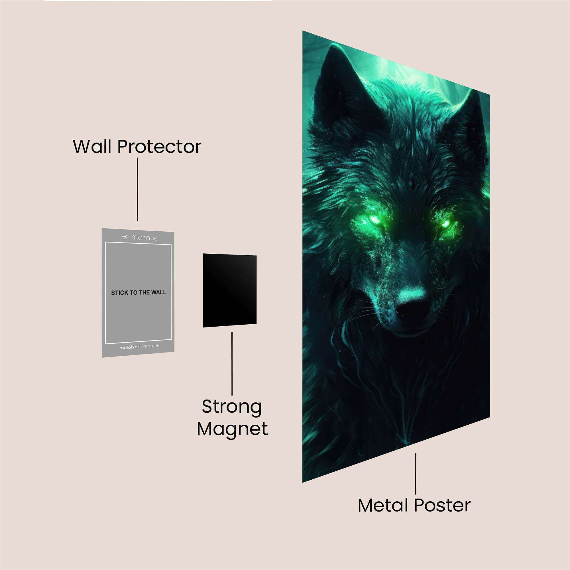 Wolf Enigma Safe Wall Magnetic / M