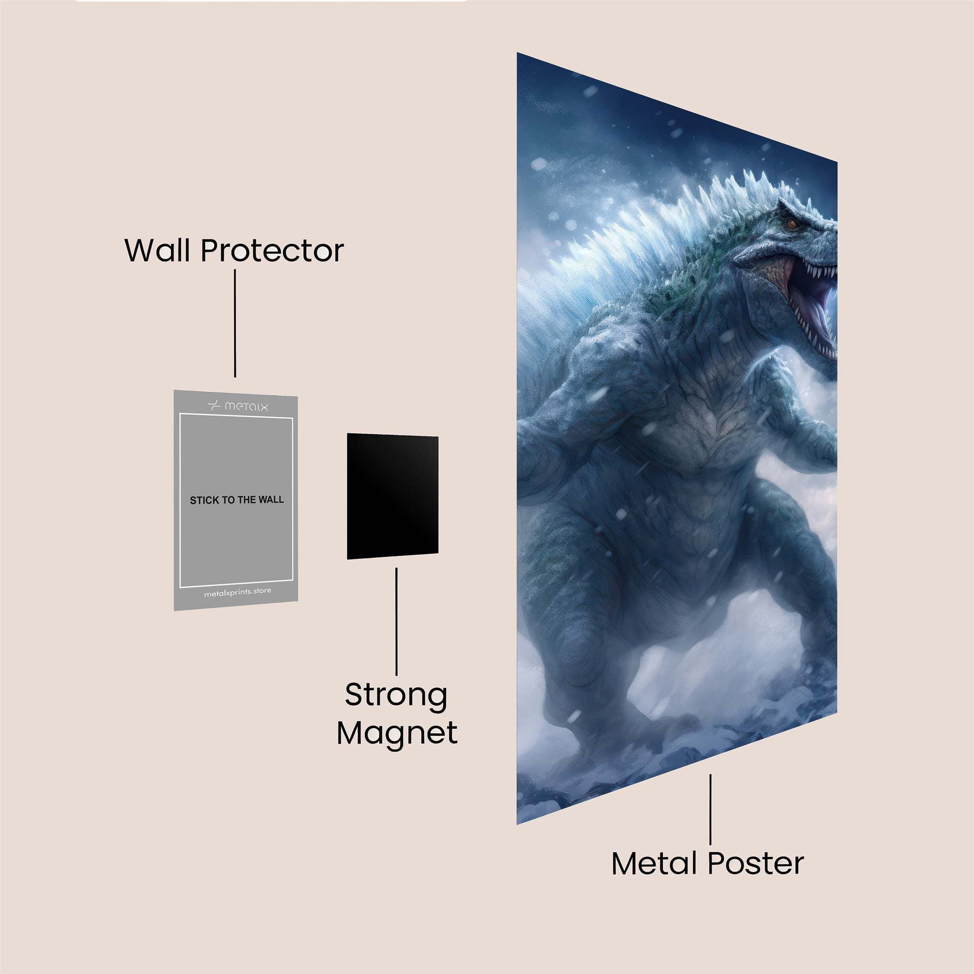 Godzilla Frost Safe Wall Magnetic / M