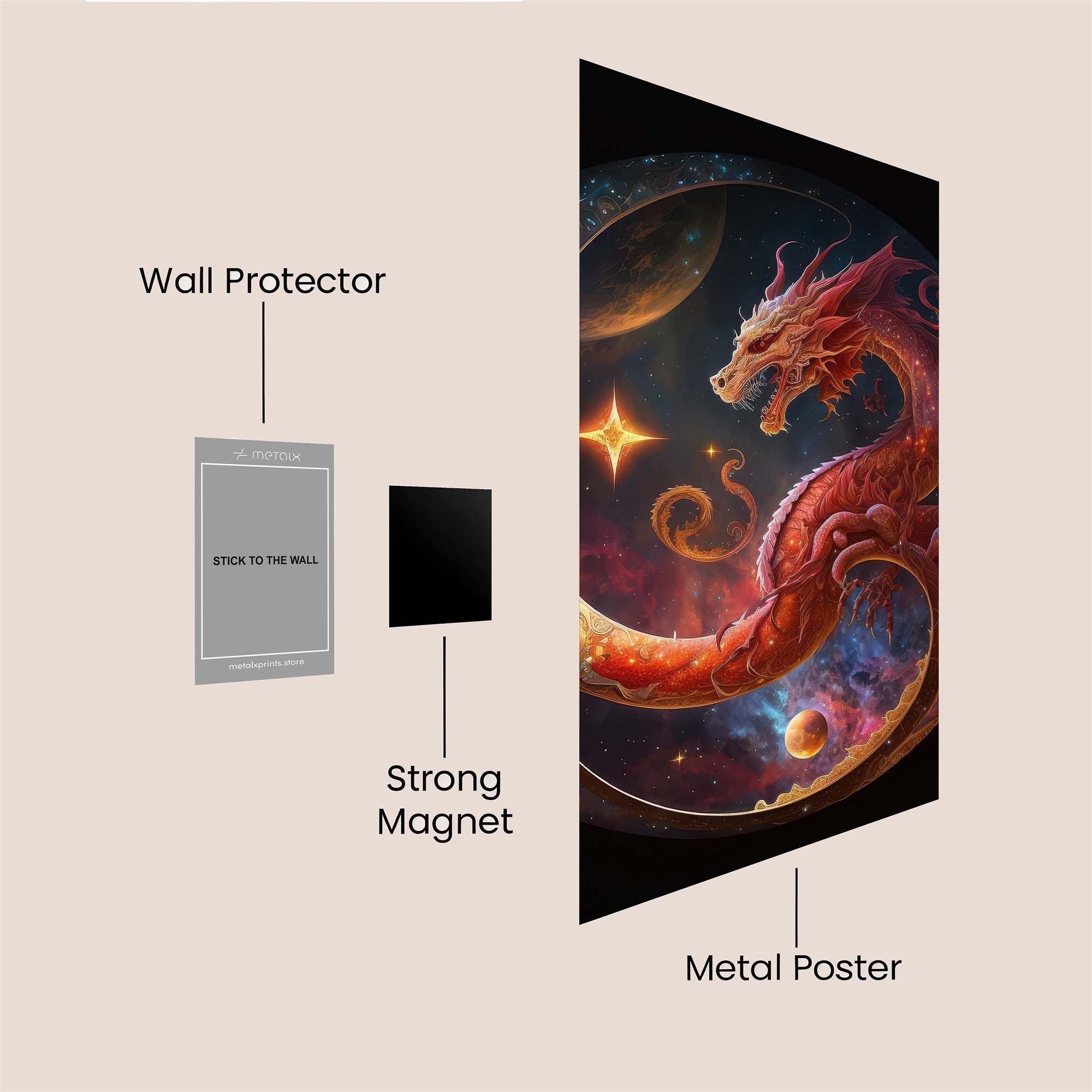 Cosmic Dragon Safe Wall Magnetic / M